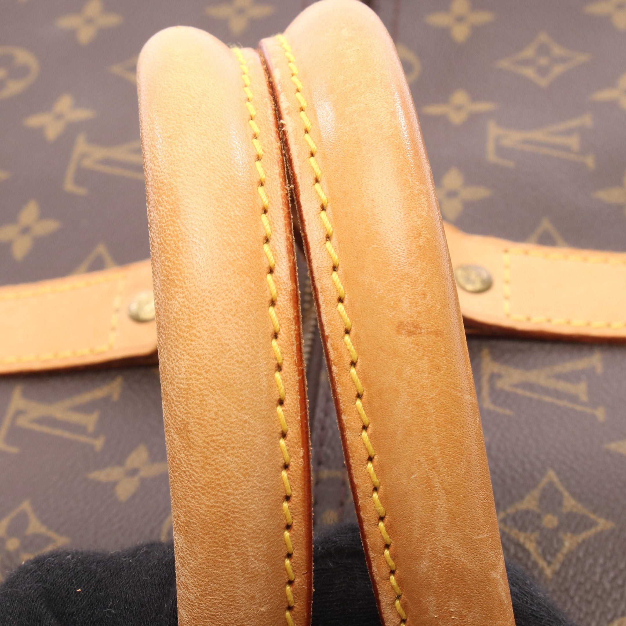 Louis Vuitton Louis Vuitton Keepall 50 Monogram Boston Bag Leather Brown Size ONE SIZE - 9 Thumbnail