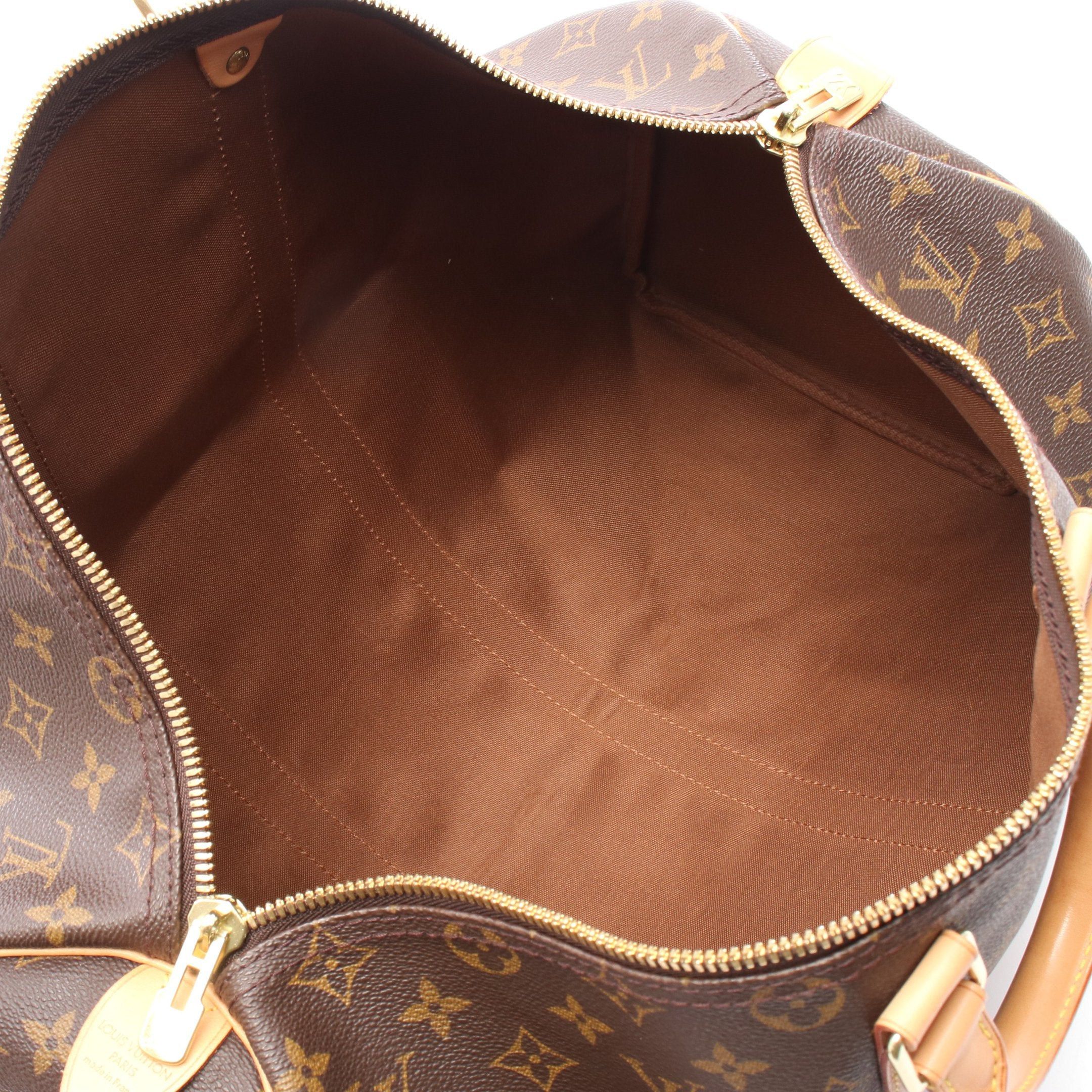 Louis Vuitton Louis Vuitton Keepall 45 Monogram Boston Bag Leather Brown Size ONE SIZE - 3 Thumbnail