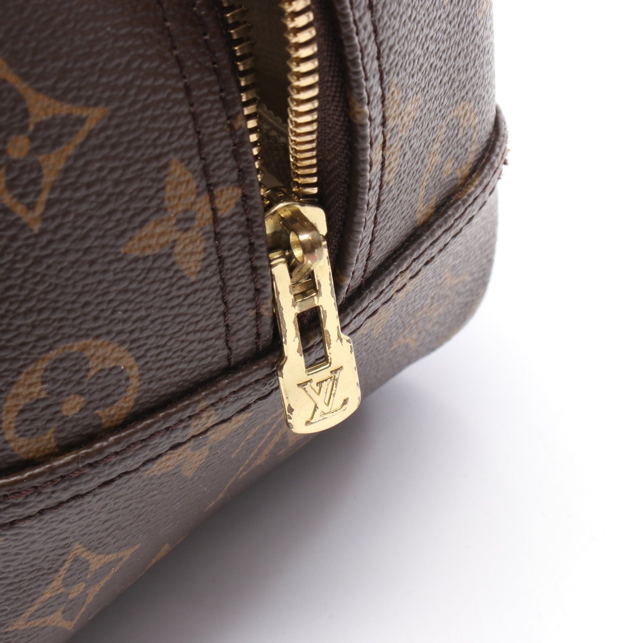 Louis Vuitton Louis Vuitton Deauville Bowling Vanity Monogram Handbag Leather Brown Size ONE SIZE - 9 Thumbnail