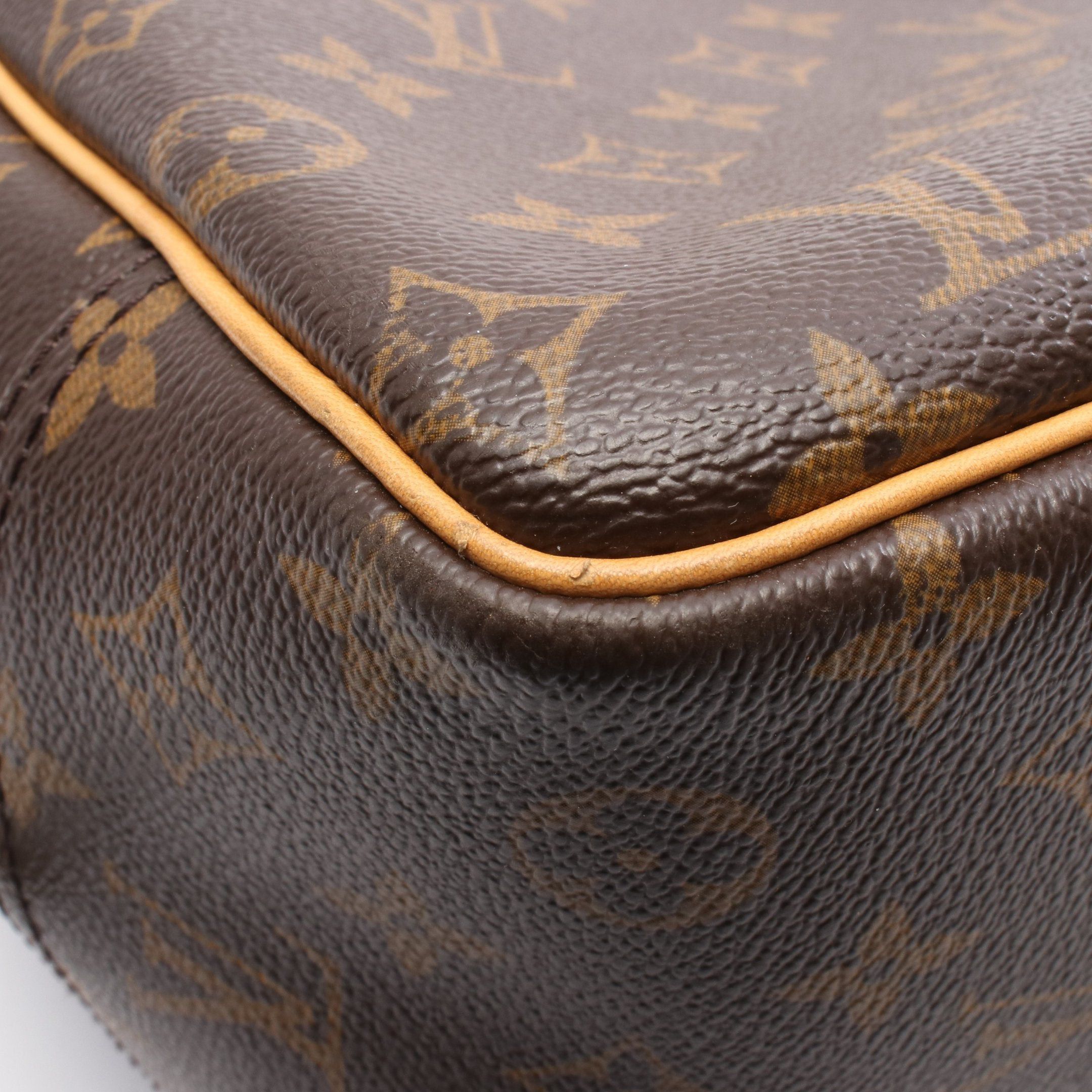 Louis Vuitton Louis Vuitton Deauville Bowling Vanity Monogram Handbag Leather Brown Size ONE SIZE - 7 Thumbnail