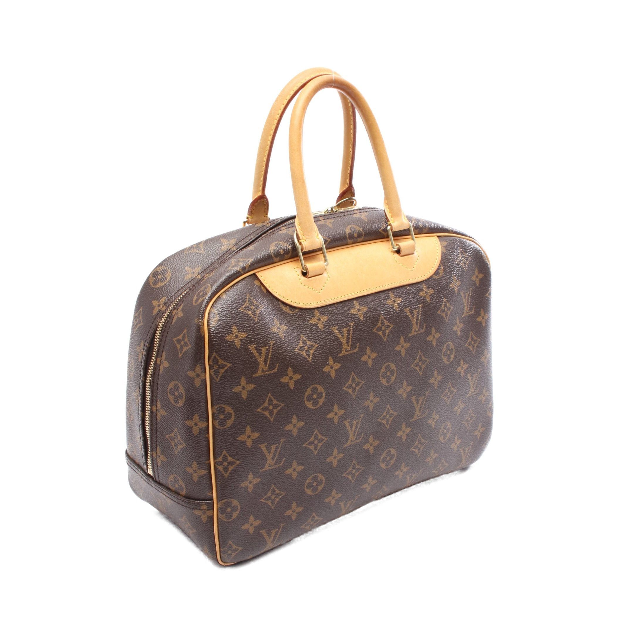 Louis Vuitton Louis Vuitton Deauville Bowling Vanity Monogram Handbag Leather Brown Size ONE SIZE - 2 Thumbnail