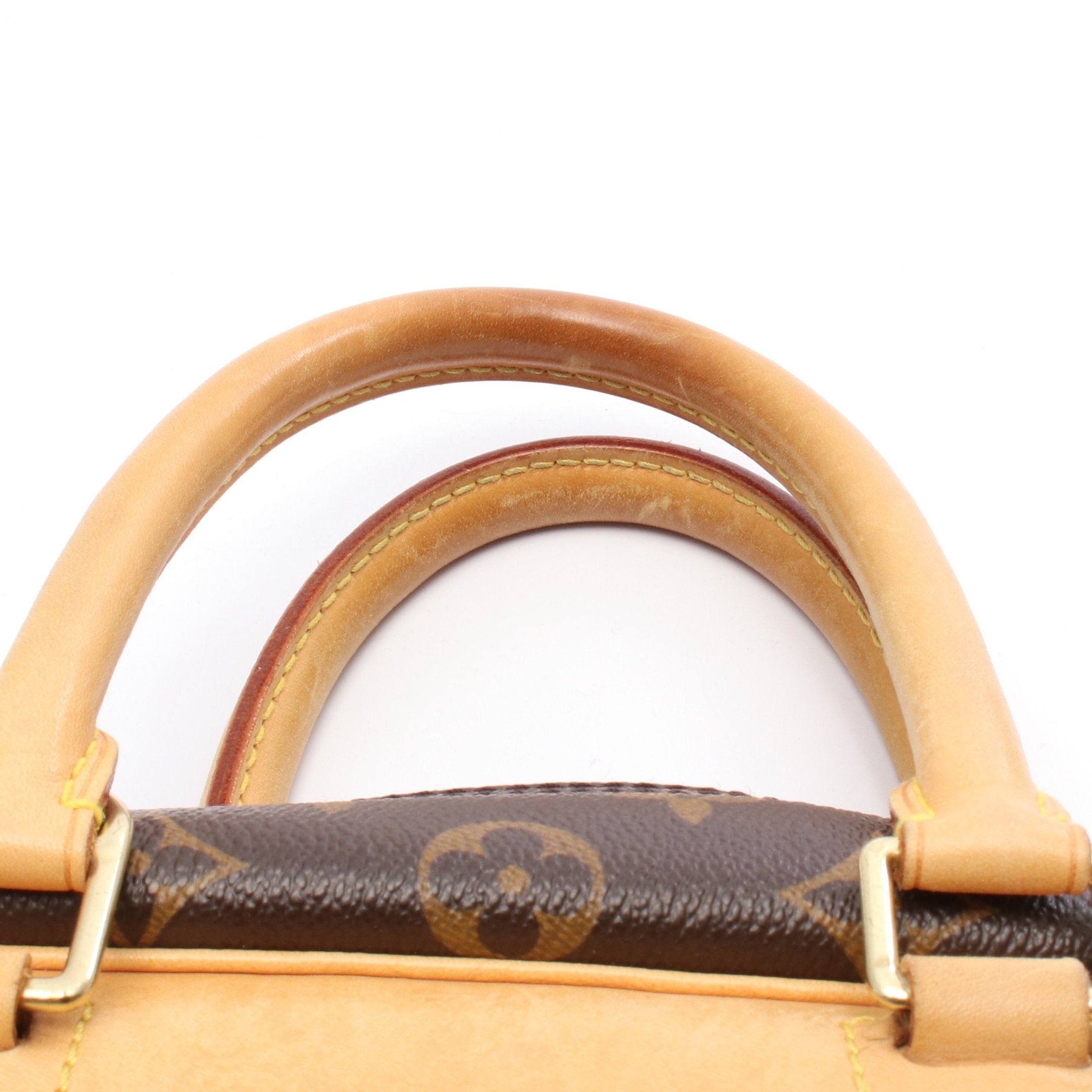 Louis Vuitton Louis Vuitton Deauville Bowling Vanity Monogram Handbag Leather Brown Size ONE SIZE - 6 Thumbnail