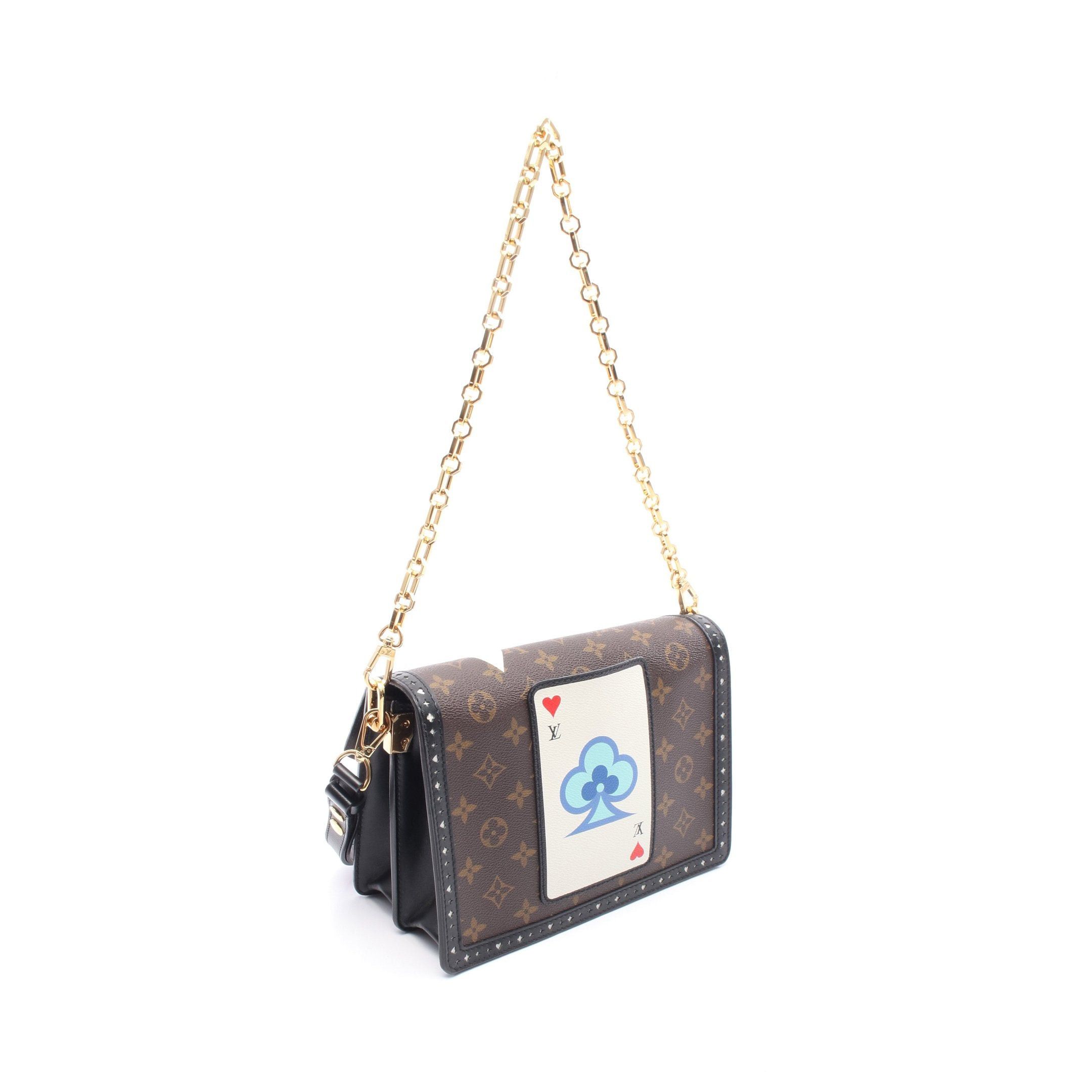 Louis Vuitton Louis Vuitton Dauphine Mm Monogram Game On Collection Chain Shoulder Bag Leather Brown Black Multicolor Size ONE SIZE - 2 Thumbnail