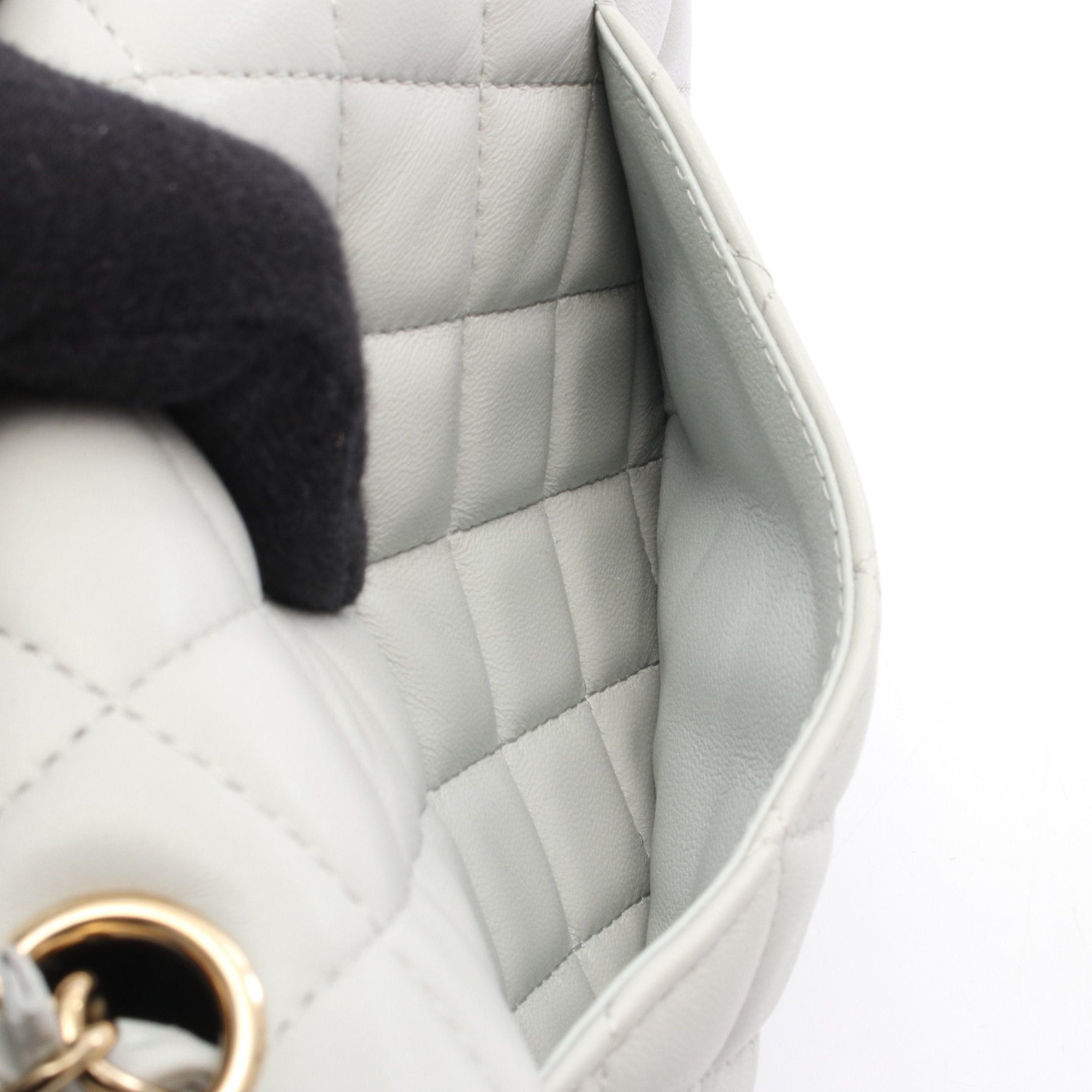 Chanel Chanel Mini Matelasse 20 Chain Shoulder Bag Leather Light Blue Gold Hardware Size ONE SIZE - 6 Thumbnail