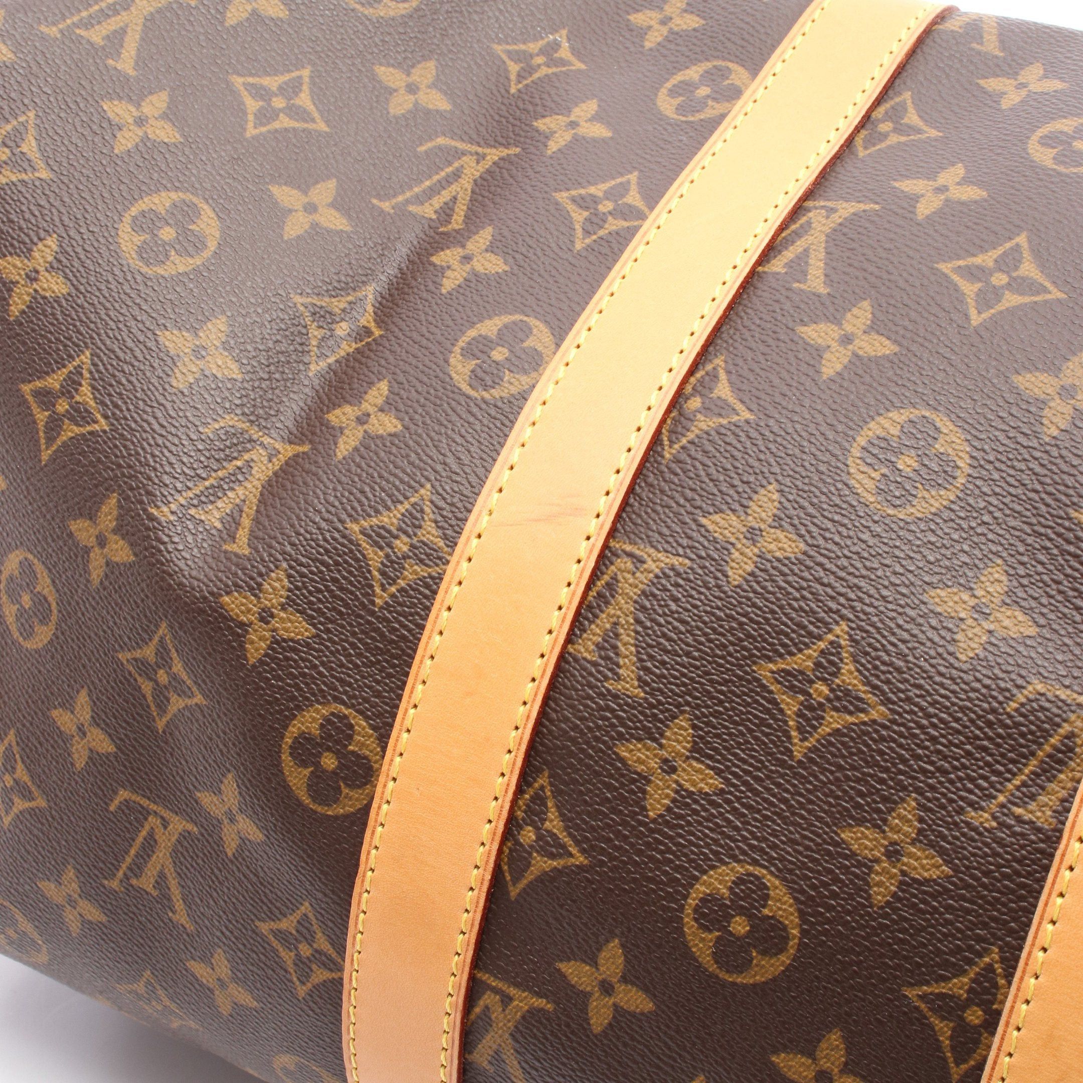 Louis Vuitton Louis Vuitton Keepall 45 Monogram Boston Bag Leather Brown Size ONE SIZE - 6 Thumbnail