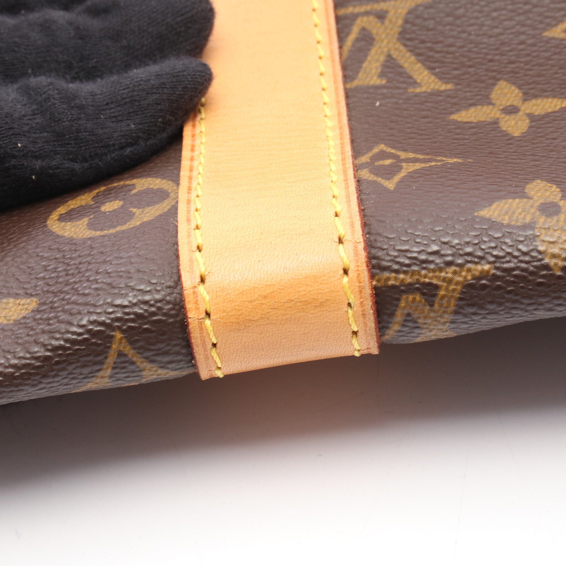 Louis Vuitton Louis Vuitton Keepall 45 Monogram Boston Bag Leather Brown Size ONE SIZE - 10 Thumbnail
