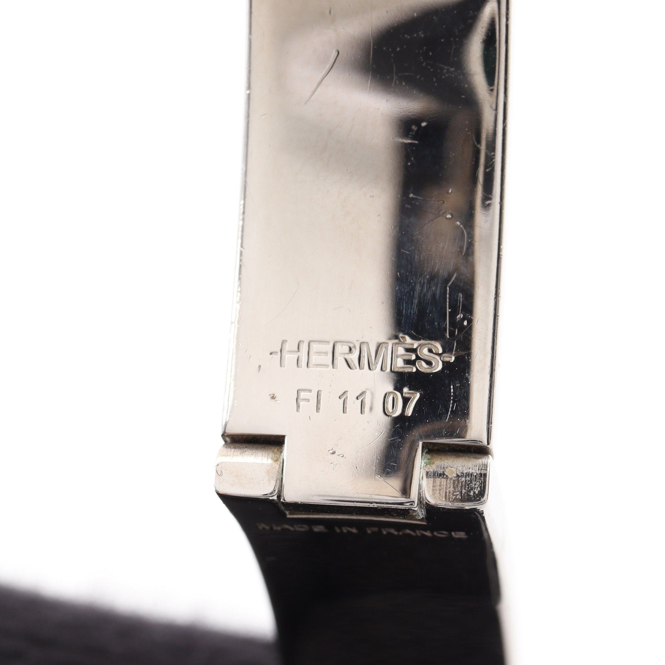 Hermes Hermes Jet Bracelet Bangle Silver Black Size ONE SIZE - 4 Thumbnail