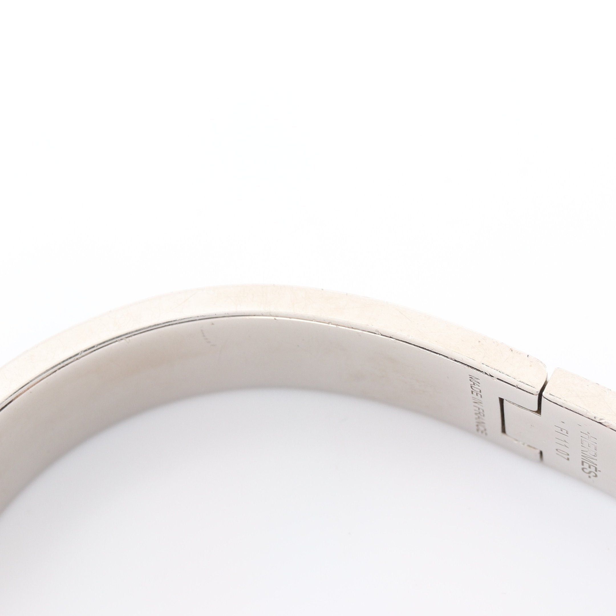 Hermes Hermes Jet Bracelet Bangle Silver Black Size ONE SIZE - 7 Thumbnail