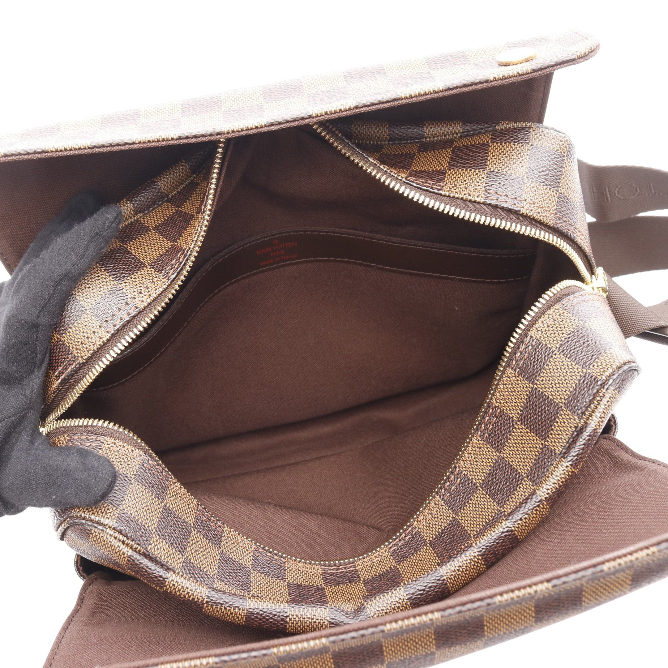 Louis Vuitton Louis Vuitton Naviglio Damier Ebene Shoulder Bag Leather Brown Size ONE SIZE - 3 Thumbnail