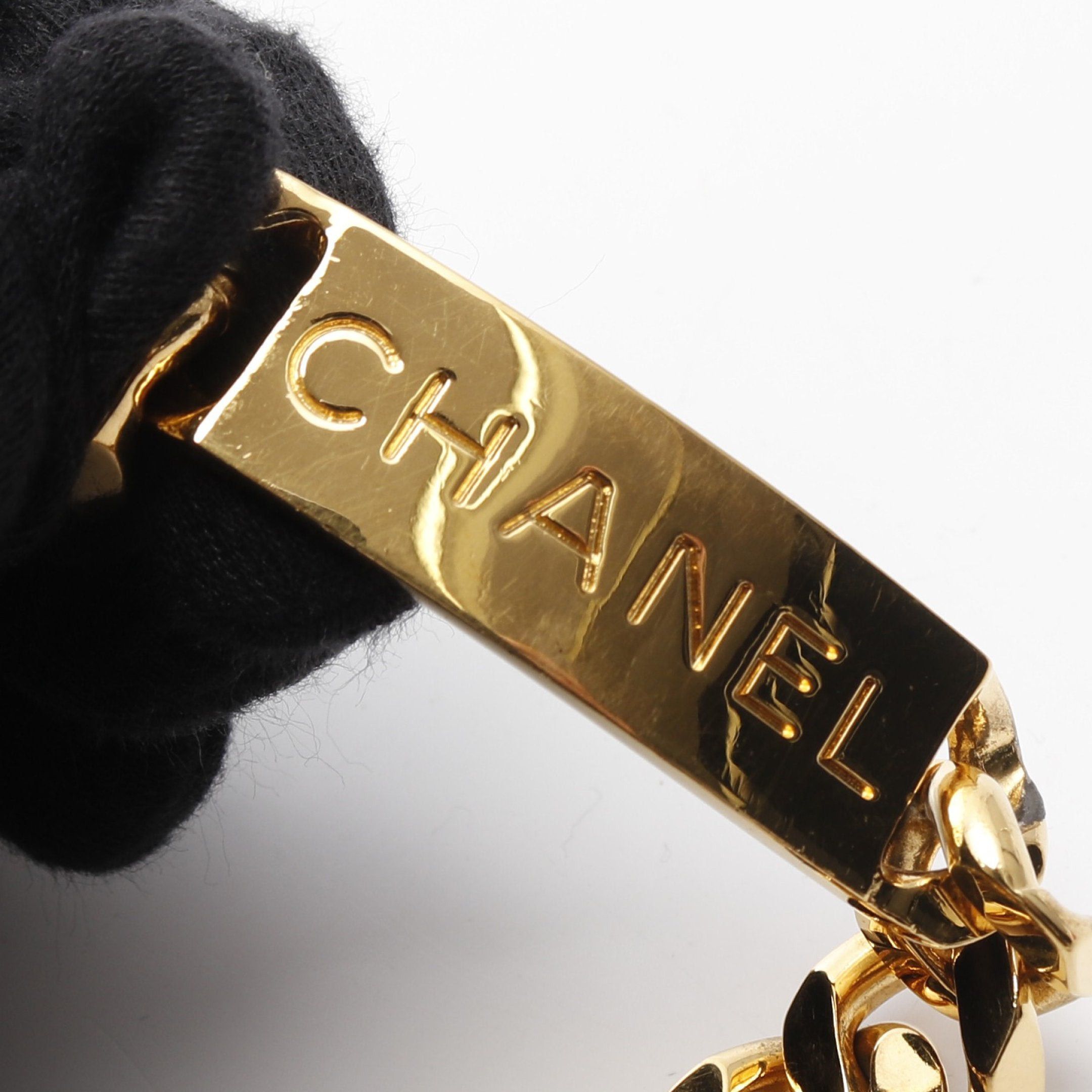 Chanel Chanel Coco Mark Chain Handbag Lambskin Black Gold Hardware Size ONE SIZE - 13 Thumbnail