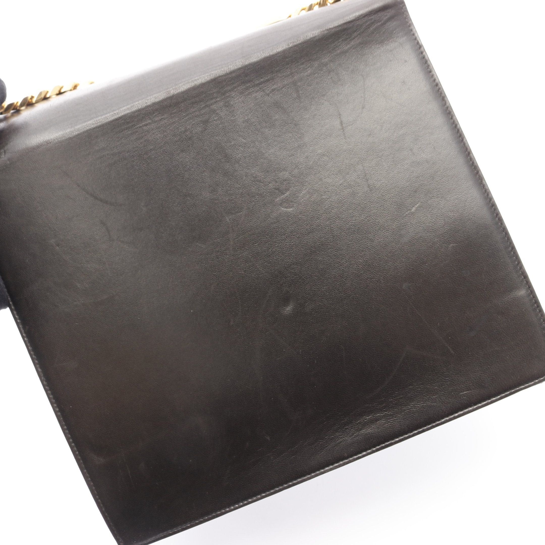 Chanel Chanel Coco Mark Chain Handbag Lambskin Black Gold Hardware Size ONE SIZE - 9 Thumbnail