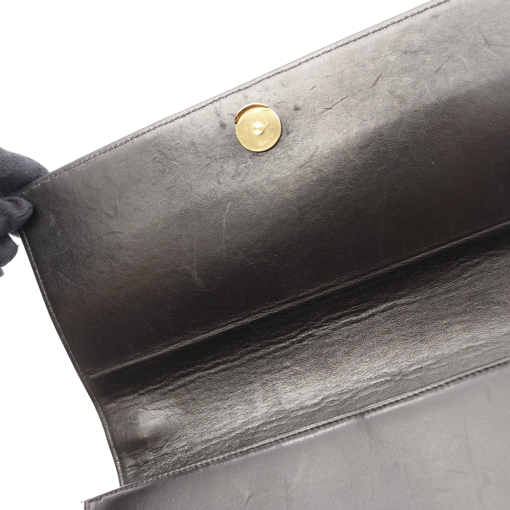 Chanel Chanel Coco Mark Chain Handbag Lambskin Black Gold Hardware Size ONE SIZE - 6 Thumbnail