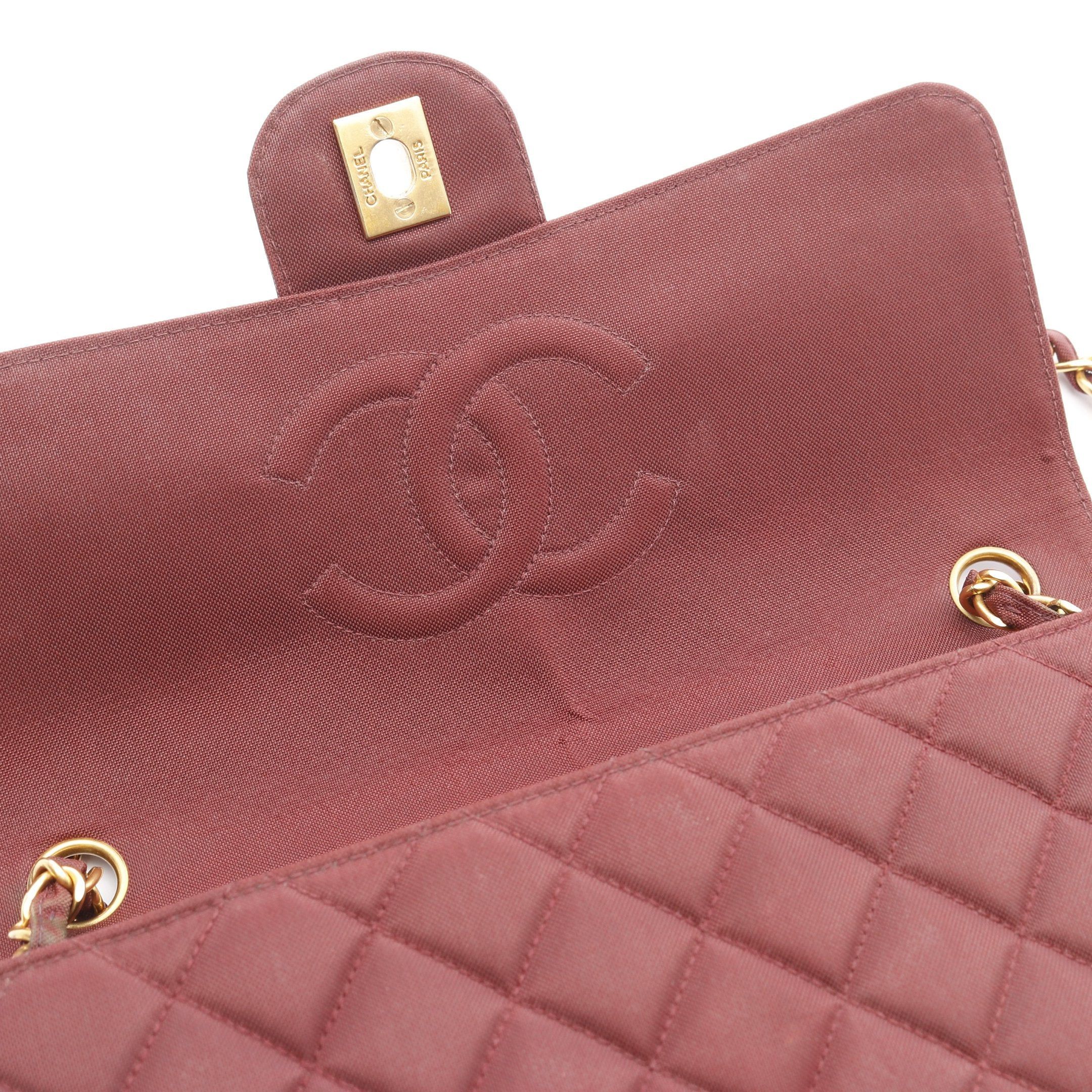 Chanel Chanel Matelasse Single Flap Chain Shoulder Bag Nylon Burgundy Gold Hardware Size ONE SIZE - 8 Thumbnail