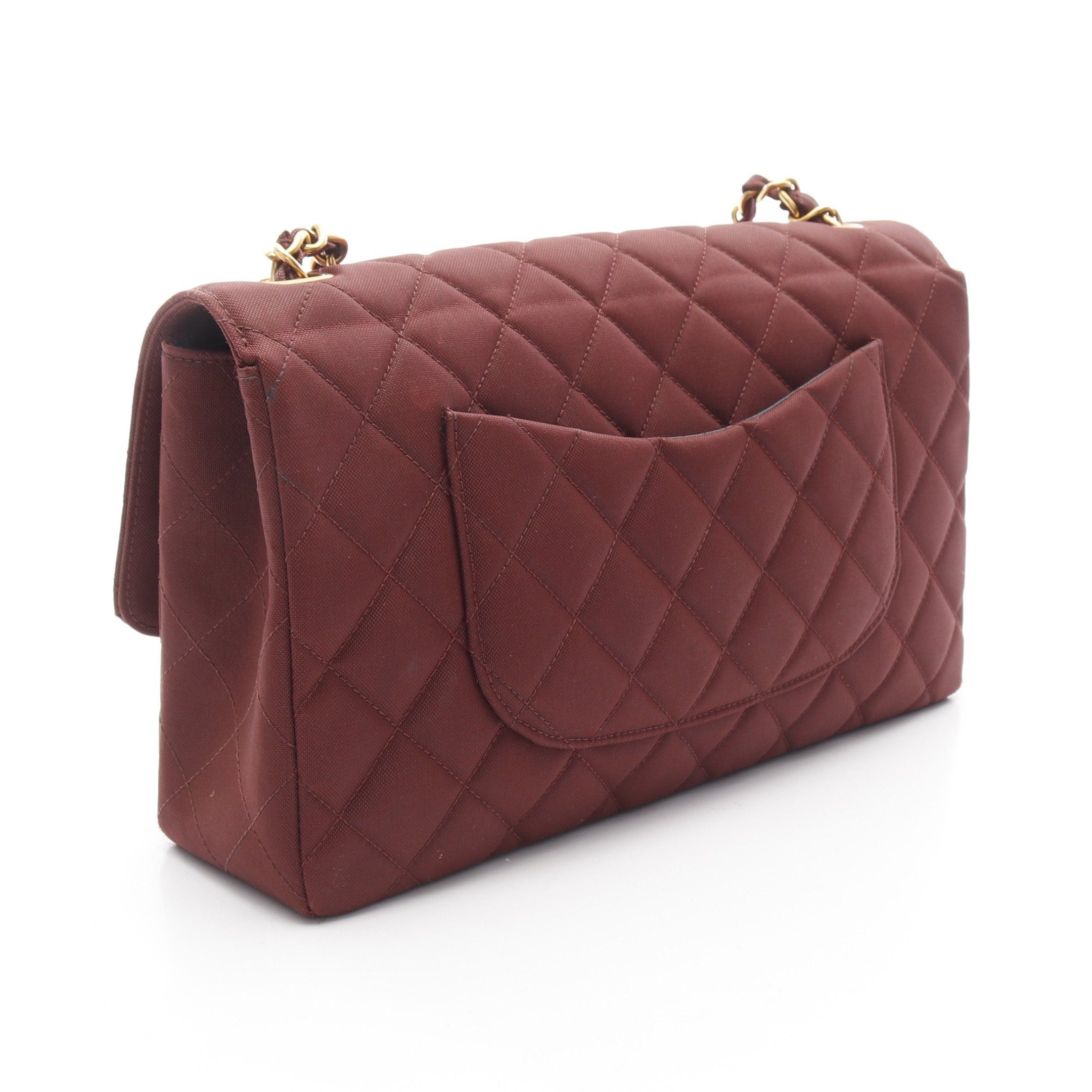 Chanel Chanel Matelasse Single Flap Chain Shoulder Bag Nylon Burgundy Gold Hardware Size ONE SIZE - 2 Thumbnail