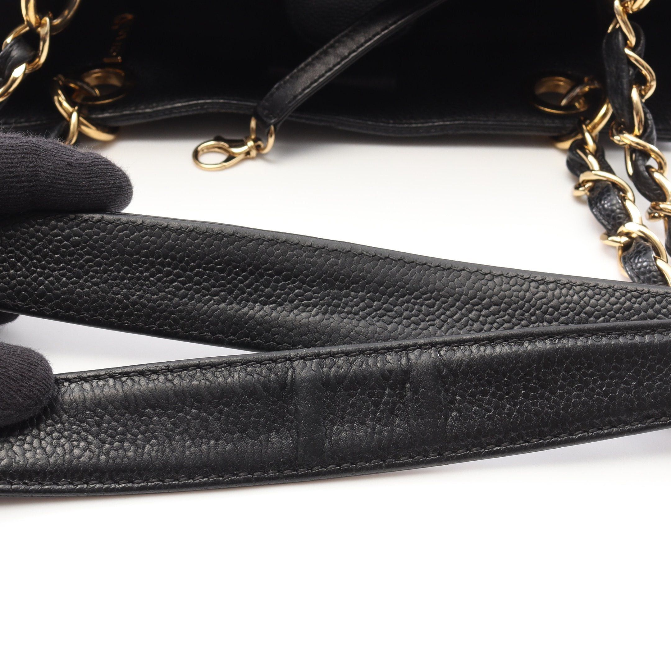 Chanel Chanel Matelasse Pst Chain Shoulder Bag Tote Caviar Skin Black Gold Hardware Size ONE SIZE - 10 Thumbnail