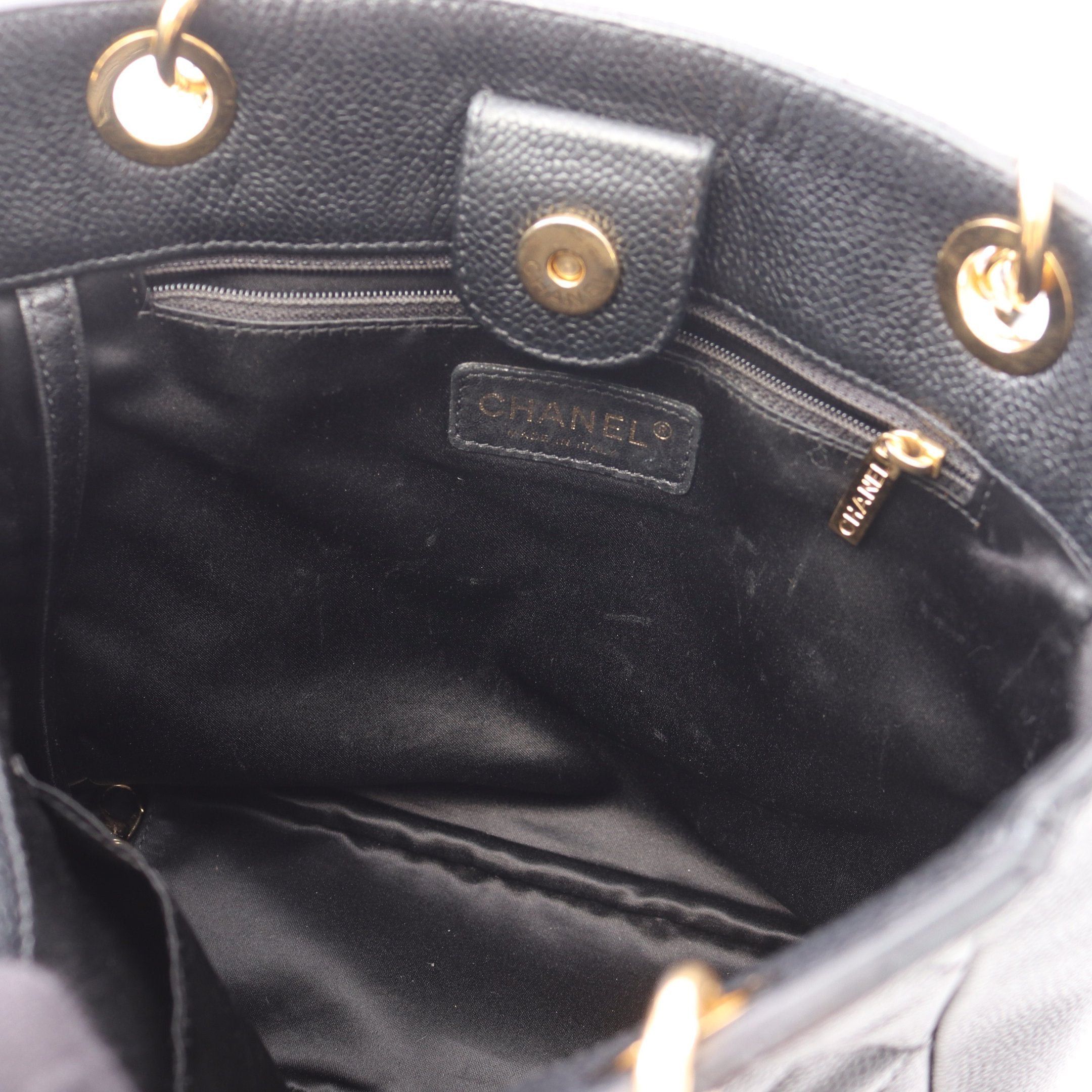 Chanel Chanel Matelasse Pst Chain Shoulder Bag Tote Caviar Skin Black Gold Hardware Size ONE SIZE - 6 Thumbnail