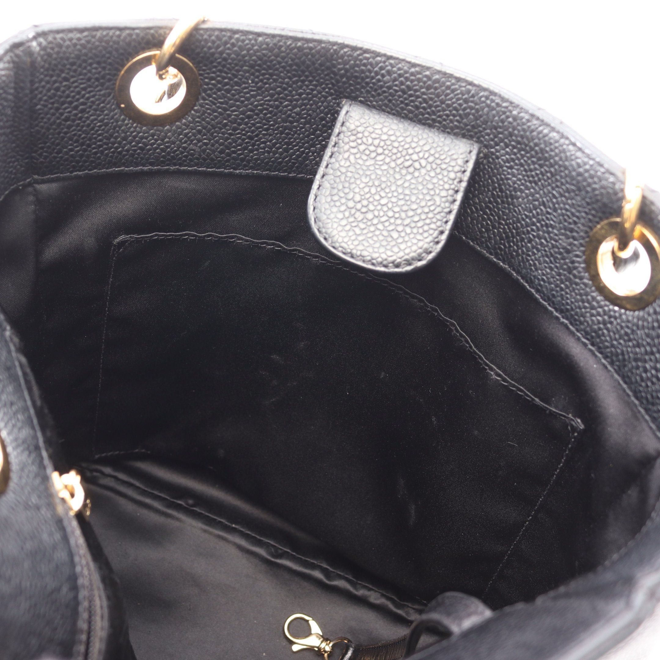 Chanel Chanel Matelasse Pst Chain Shoulder Bag Tote Caviar Skin Black Gold Hardware Size ONE SIZE - 7 Thumbnail