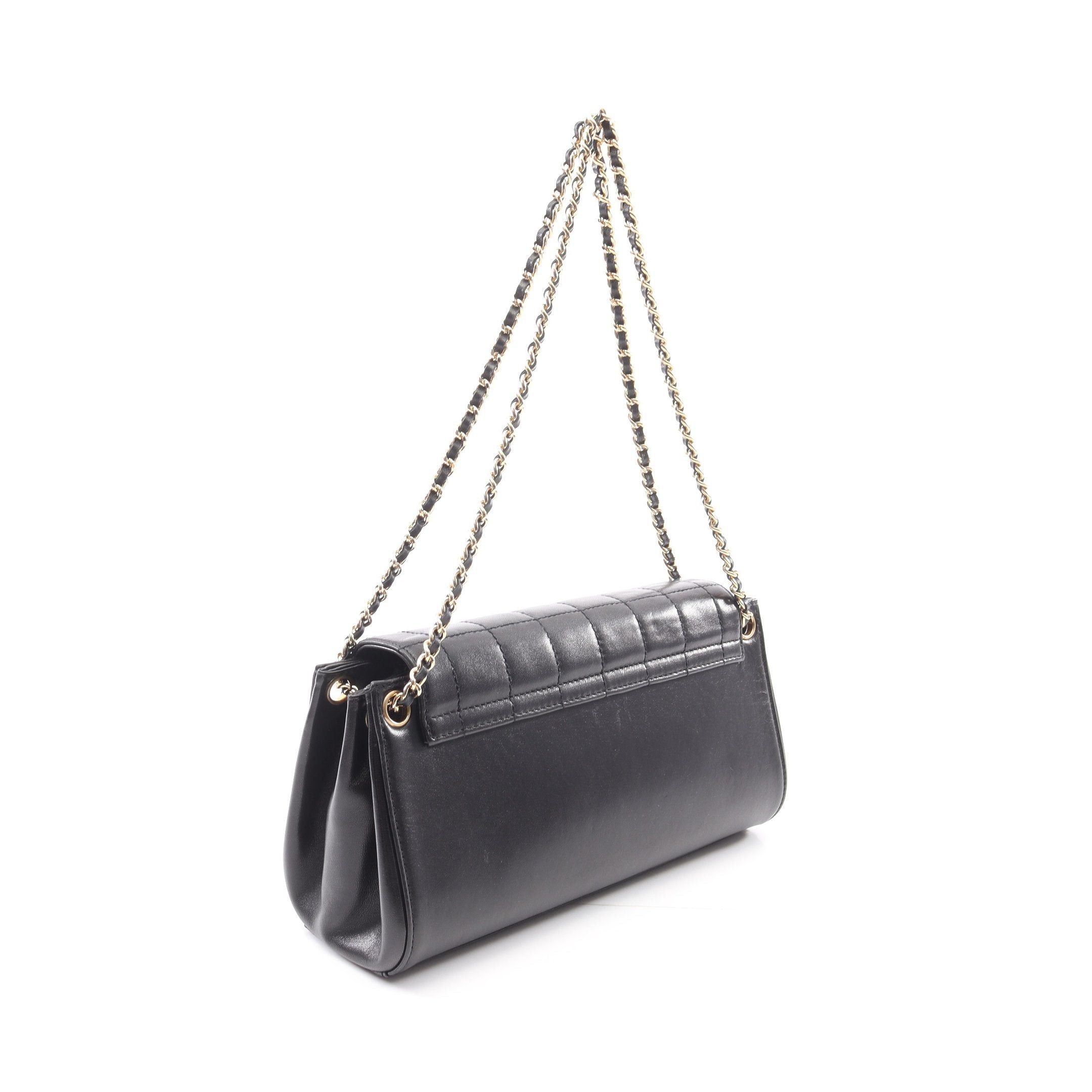 Chanel Chanel 2.55 Chocolate Bar Double Chain Shoulder Bag Lambskin Black Gold Hardware Size ONE SIZE - 2 Thumbnail