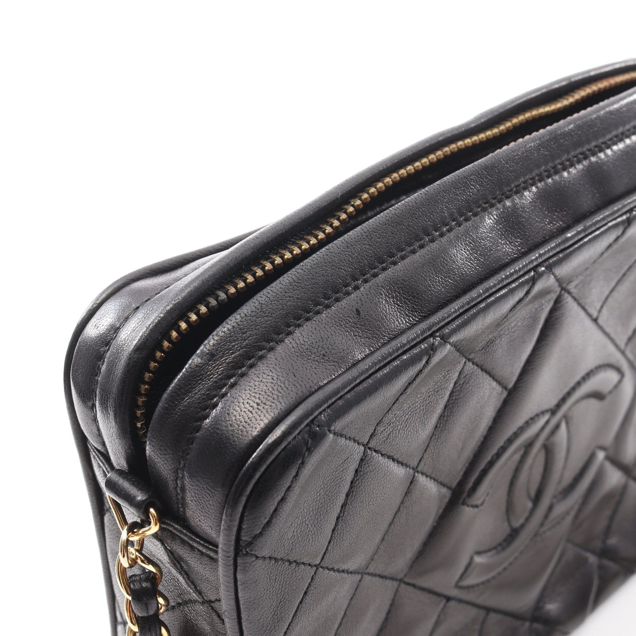 Chanel Chanel Matelasse Fringe Chain Shoulder Bag Lambskin Black Gold Hardware Size ONE SIZE - 8 Thumbnail