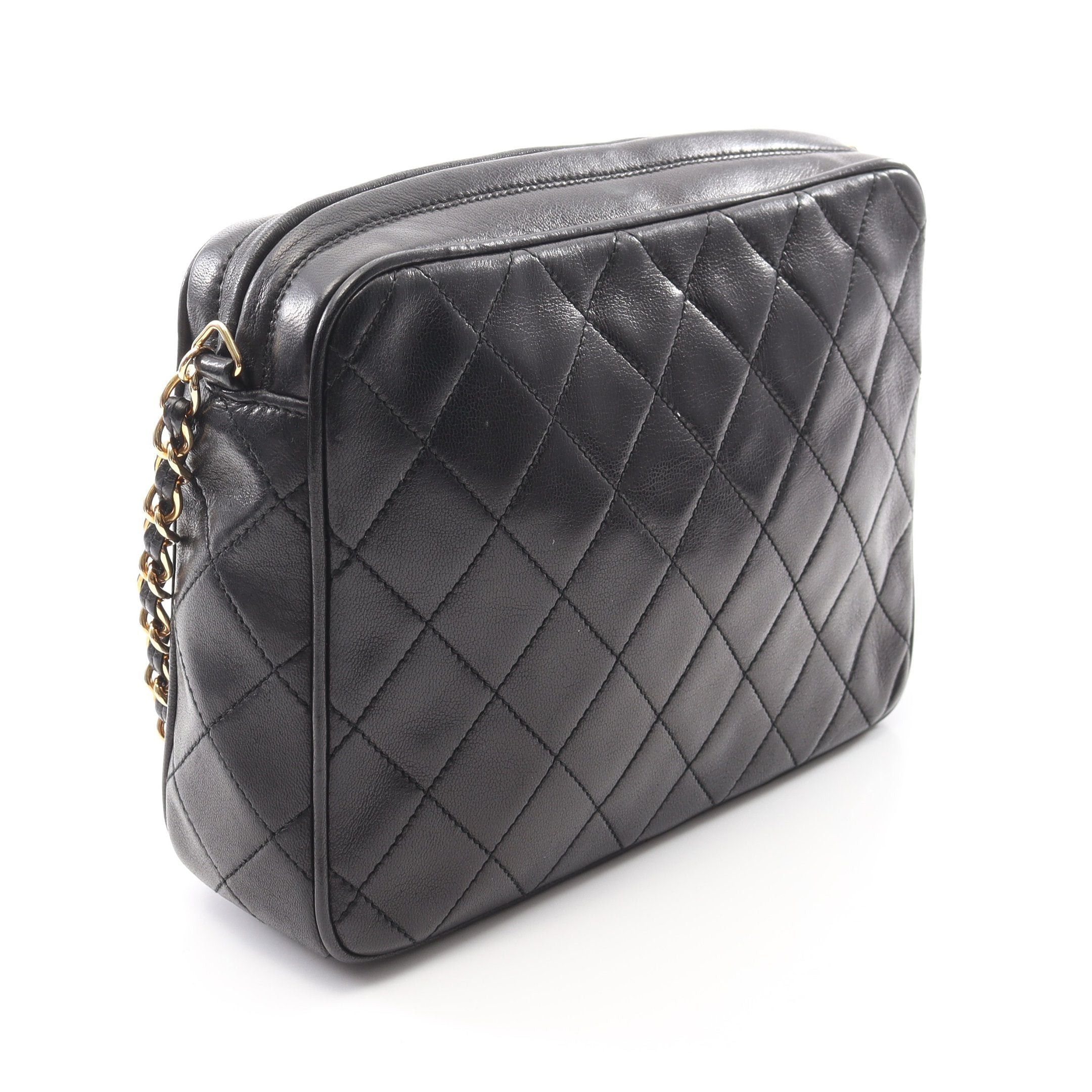 Chanel Chanel Matelasse Fringe Chain Shoulder Bag Lambskin Black Gold Hardware Size ONE SIZE - 2 Thumbnail