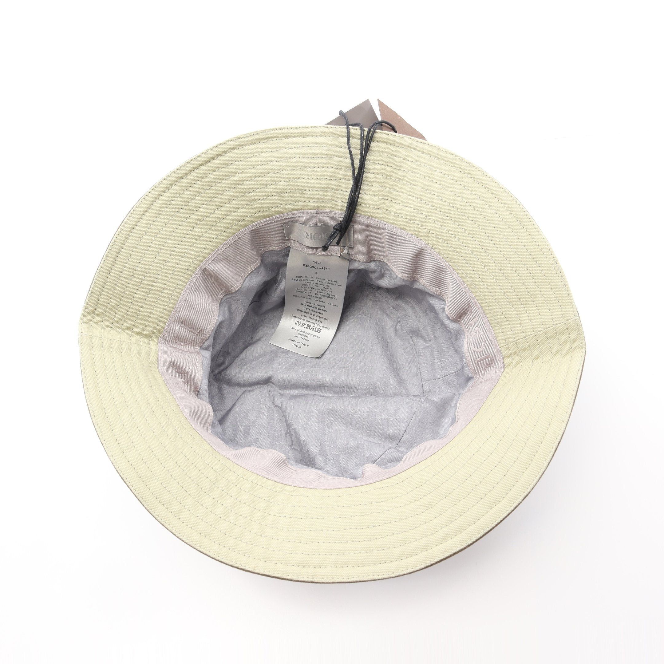 Dior Dior Dior * Travis Scott Cactus Jack Bucket Hat Cotton Gray Green Yellow-Green Size ONE SIZE - 3 Thumbnail