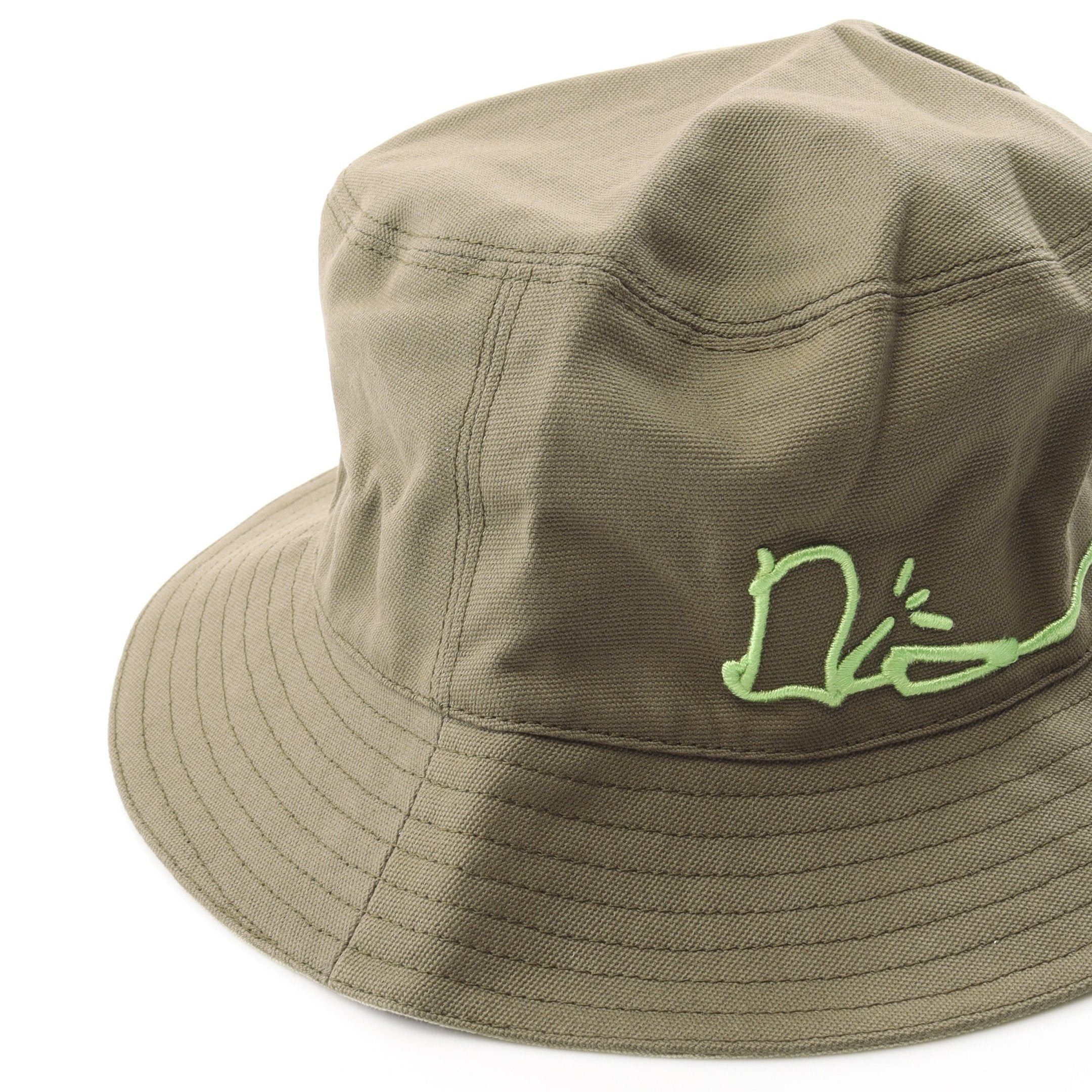 Dior Dior Dior * Travis Scott Cactus Jack Bucket Hat Cotton Gray Green Yellow-Green Size ONE SIZE - 6 Thumbnail