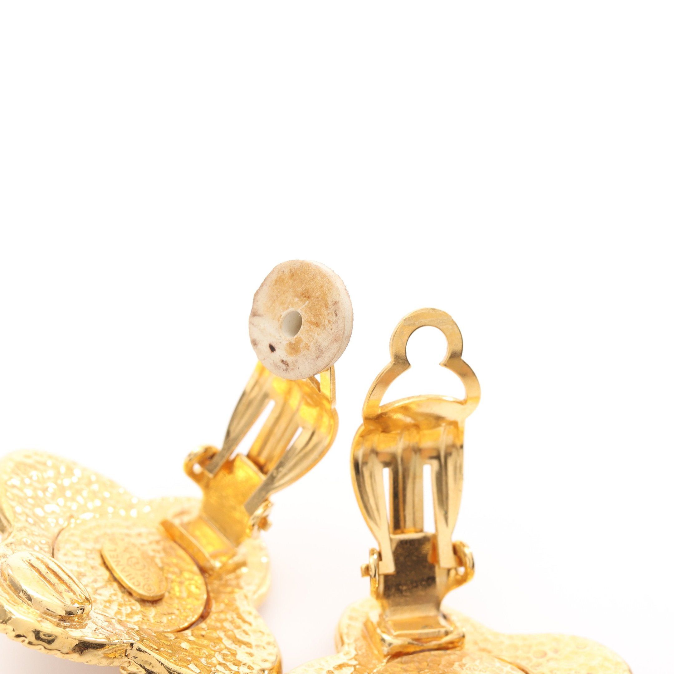 Chanel Chanel Coco Mark Earrings Gp Rhinestone Gold 95A Size ONE SIZE - 6 Thumbnail