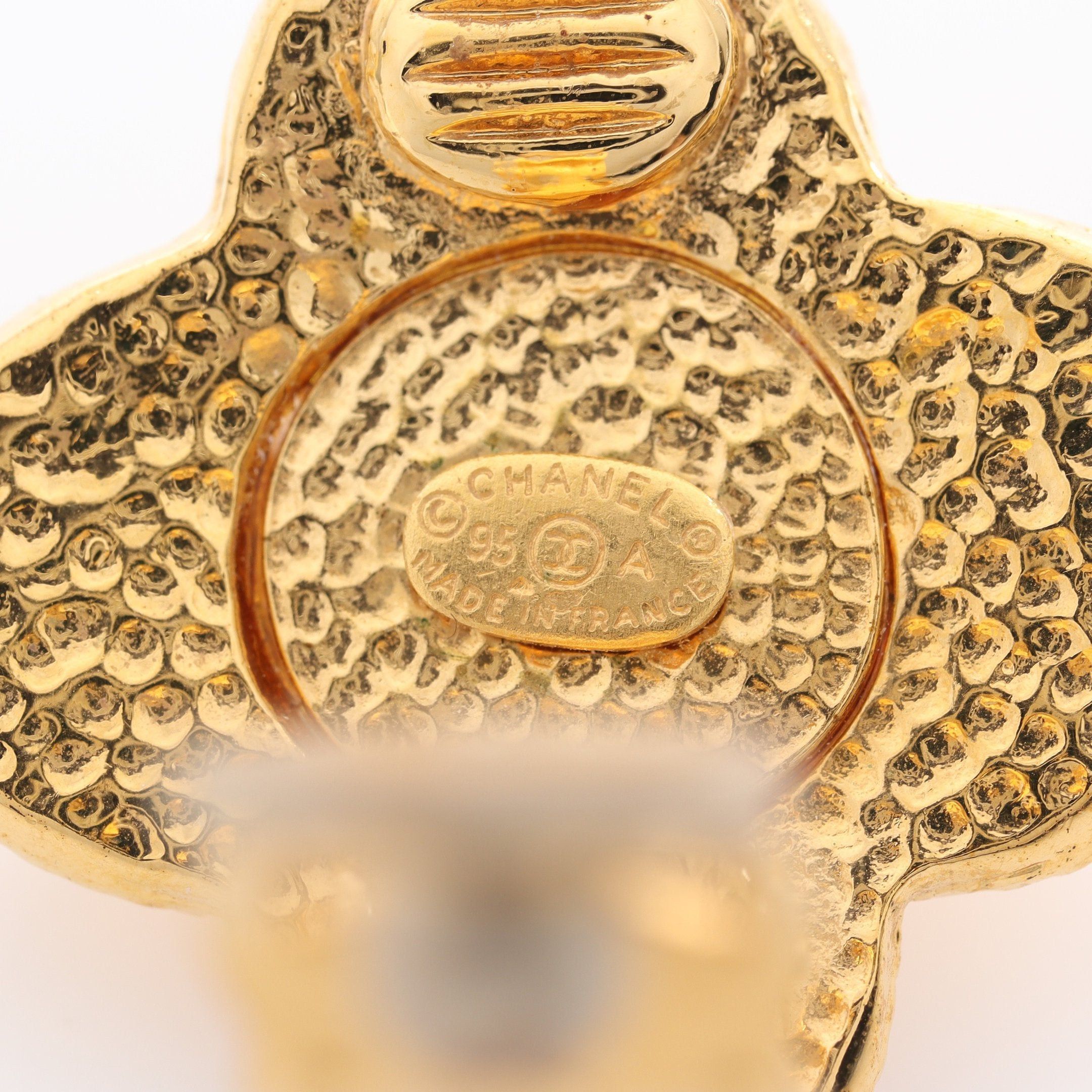 Chanel Chanel Coco Mark Earrings Gp Rhinestone Gold 95A Size ONE SIZE - 3 Thumbnail