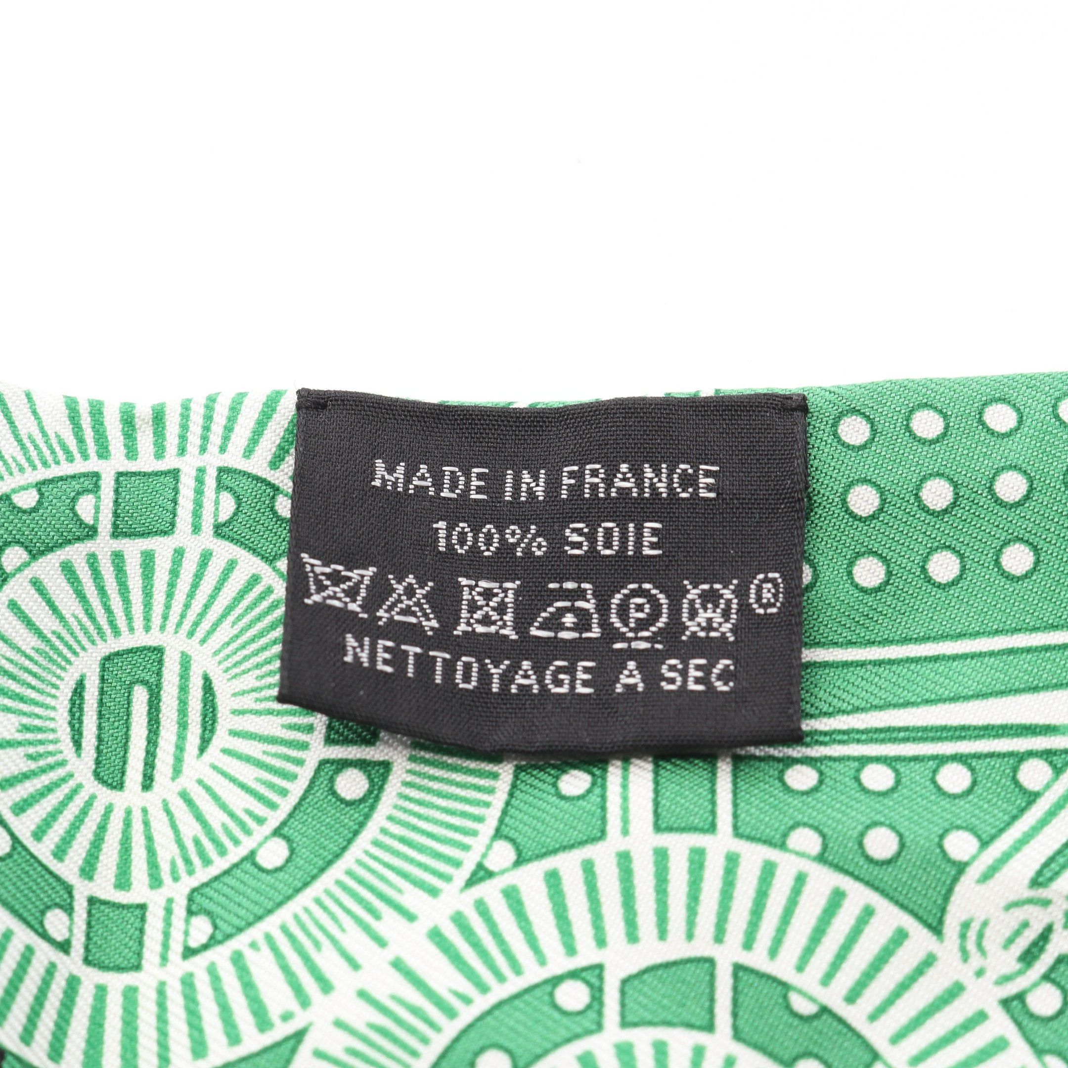 Hermes Hermes Twilly Eeperon Dor Bandana Ribbon Scarf Silk Green Multicolor Size ONE SIZE - 3 Thumbnail