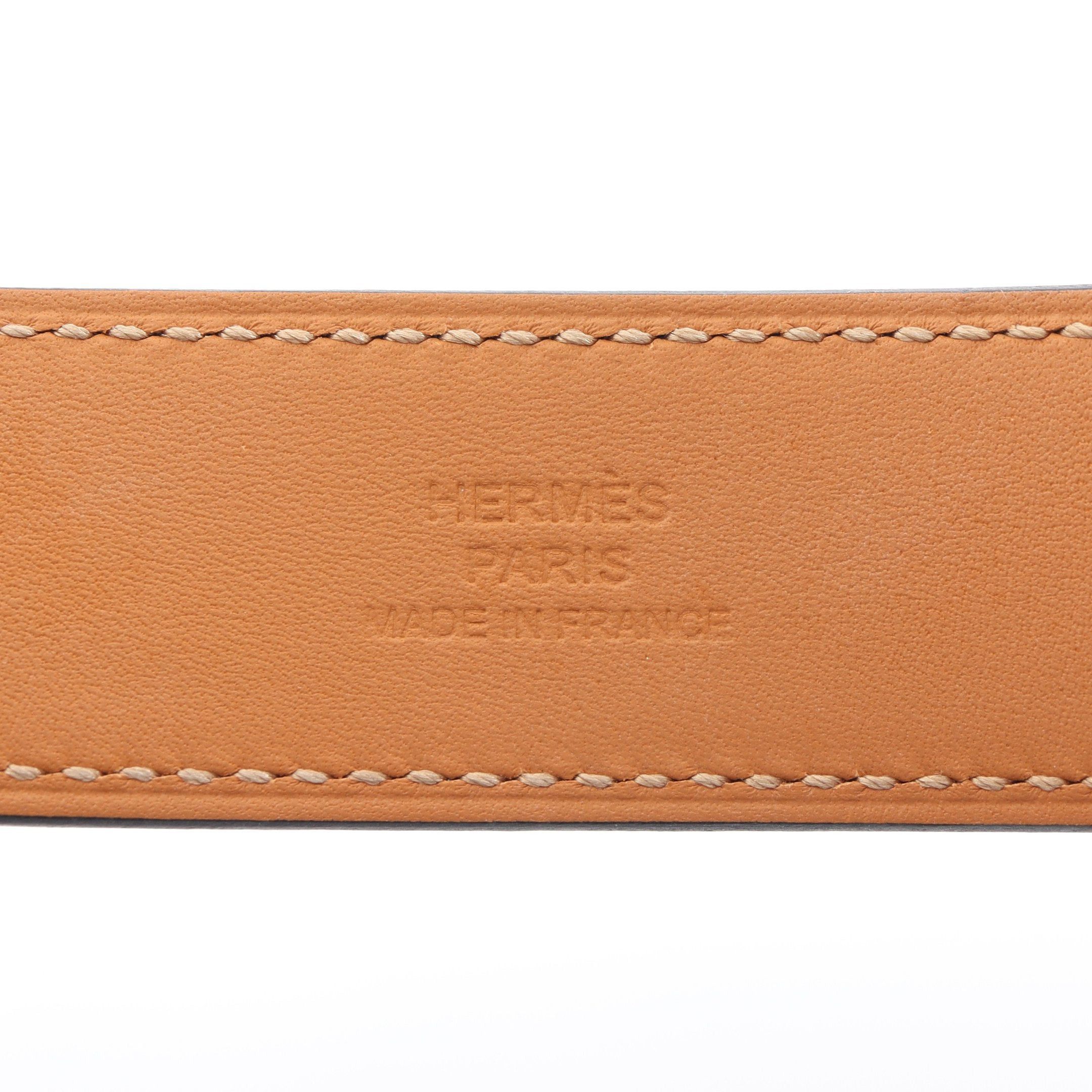 Hermes Hermes Corridian Bracelet Bangle Leather Dark Blue Silver D Stamp Size ONE SIZE - 4 Thumbnail