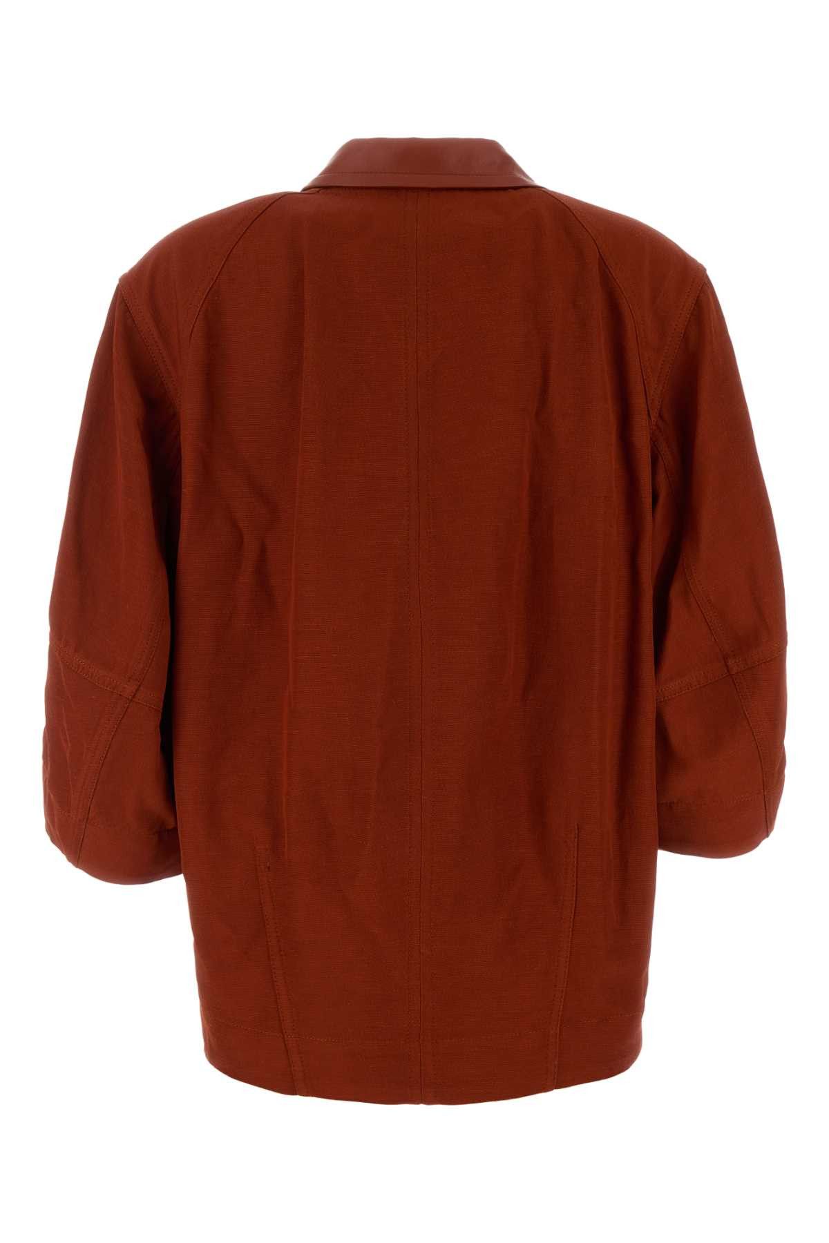 Bottega Veneta Tiziano Red Viscose Blend Blouse Size M / US 6-8 / IT 42-44 - 2 Thumbnail