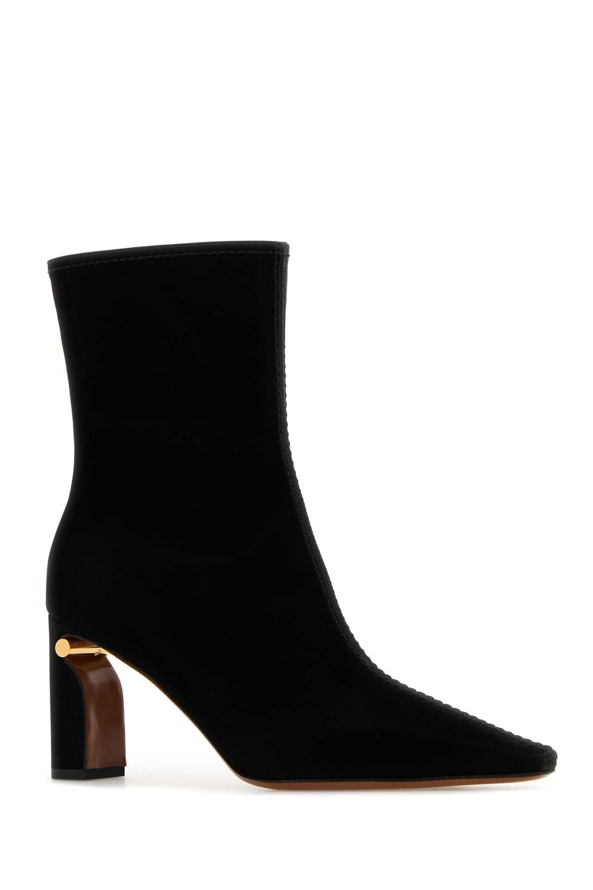 Alexander McQueen Black Fabric Ankle Boots Size US 7 / IT 37 - 2 Thumbnail