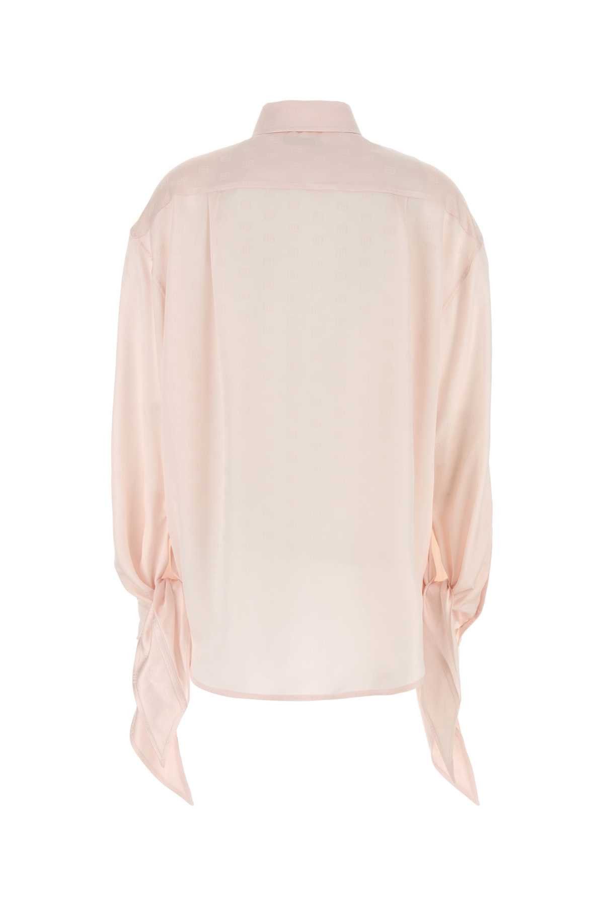 Balenciaga Pastel Pink Satin Shirt Size S / US 4 / IT 40 - 2 Thumbnail