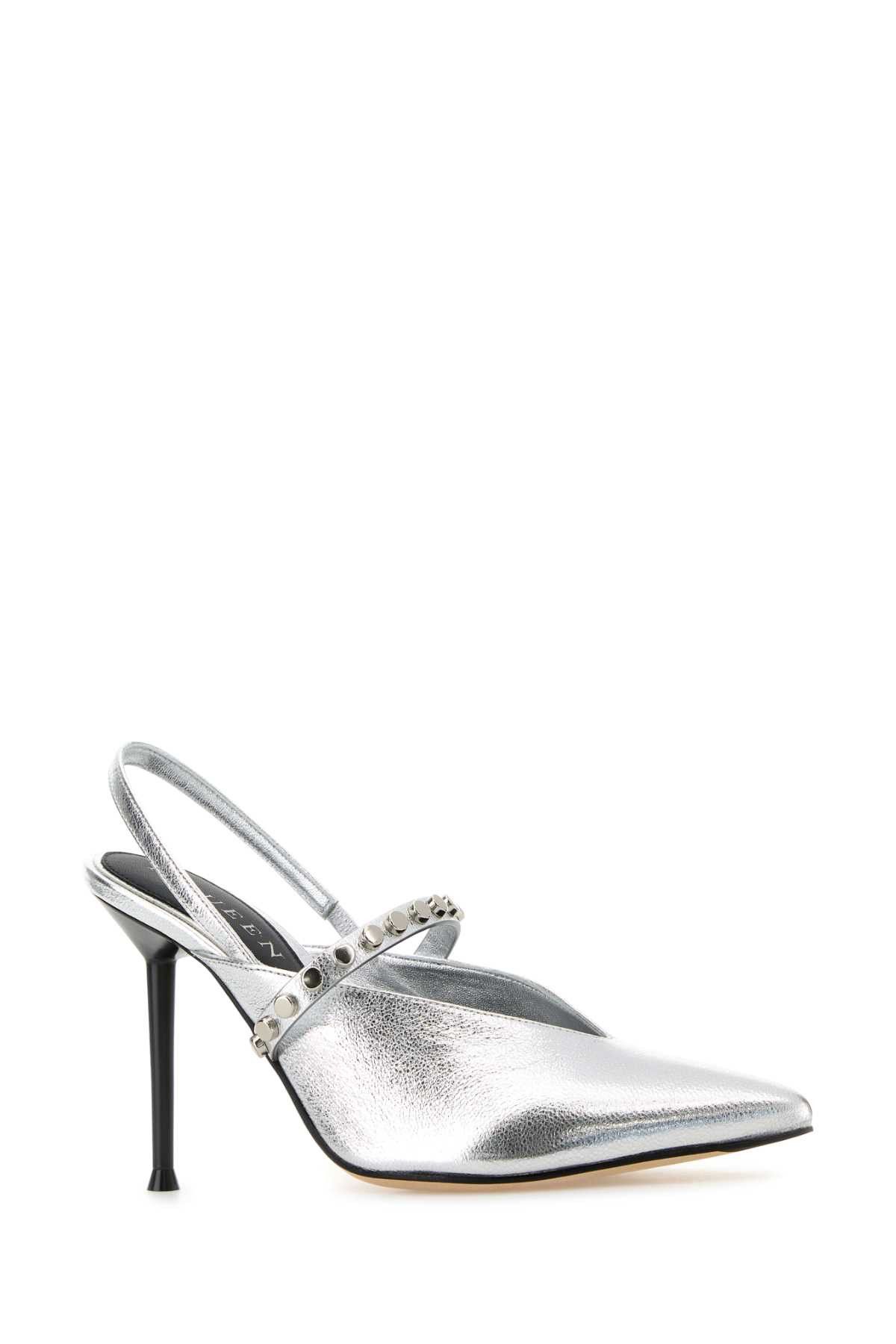 Alexander McQueen Silver Leather Revel Pumps Size US 6 / IT 36 - 2 Thumbnail