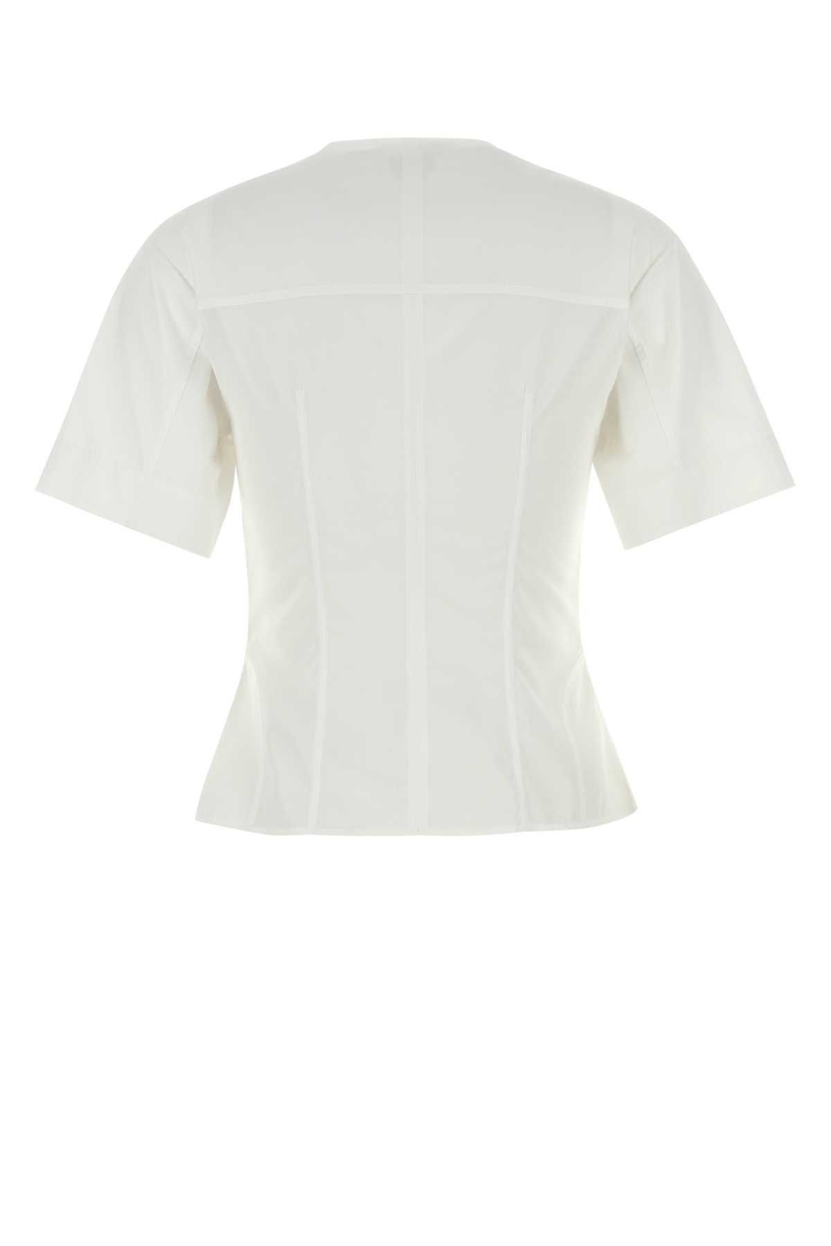Alexander McQueen White Poplin Shirt Size XS / US 0-2 / IT 36-38 - 2 Thumbnail
