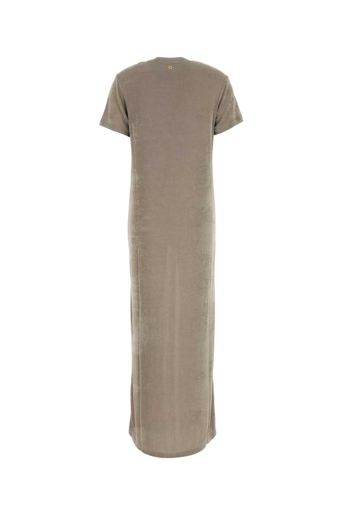 ワンピース Ami Khaki Stretch Polyester T-Shirt Dress Ami Paris Ami Khaki Stretch Polyester T-Shirt Dress in