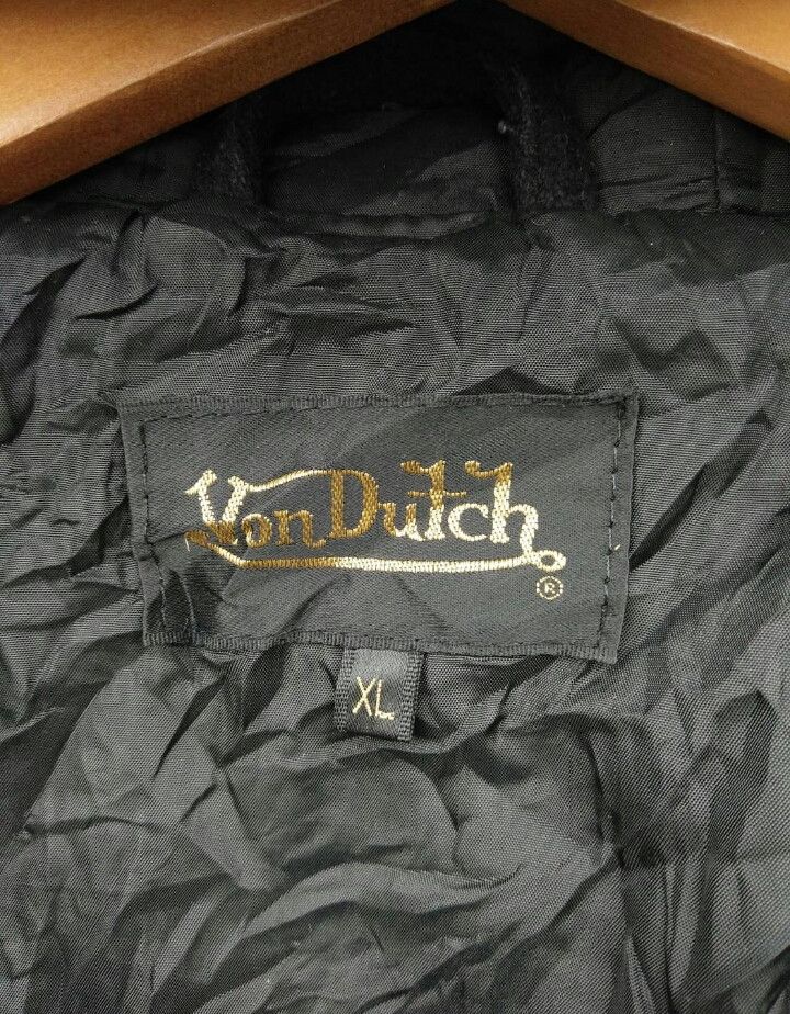 Vintage × Von Dutch Von Dutch Hoodie Wool Jacket Design Alpha Industries Size US XL / EU 56 / 4 - 8 Thumbnail
