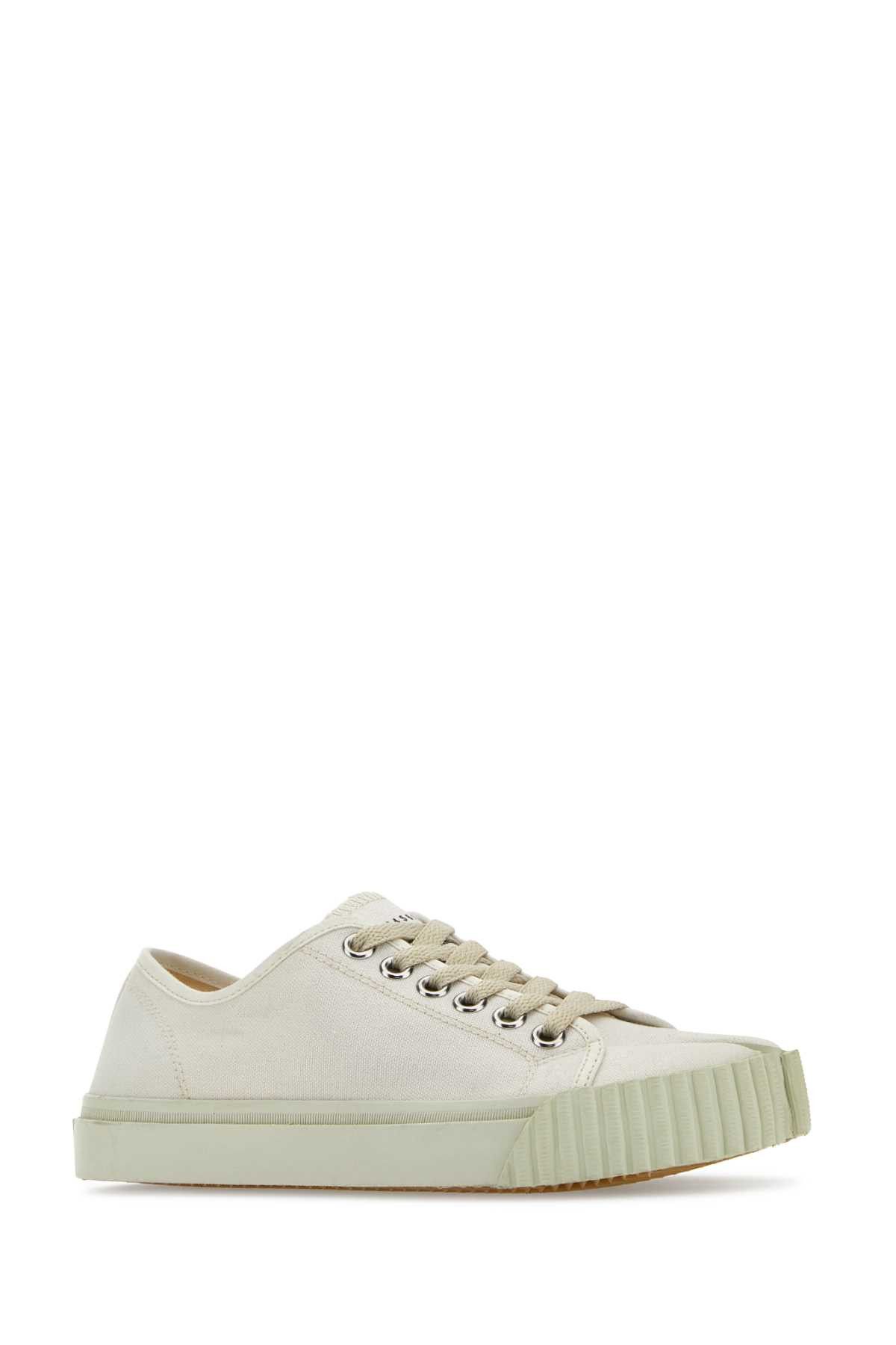 White Canvas Tabi Sneakers