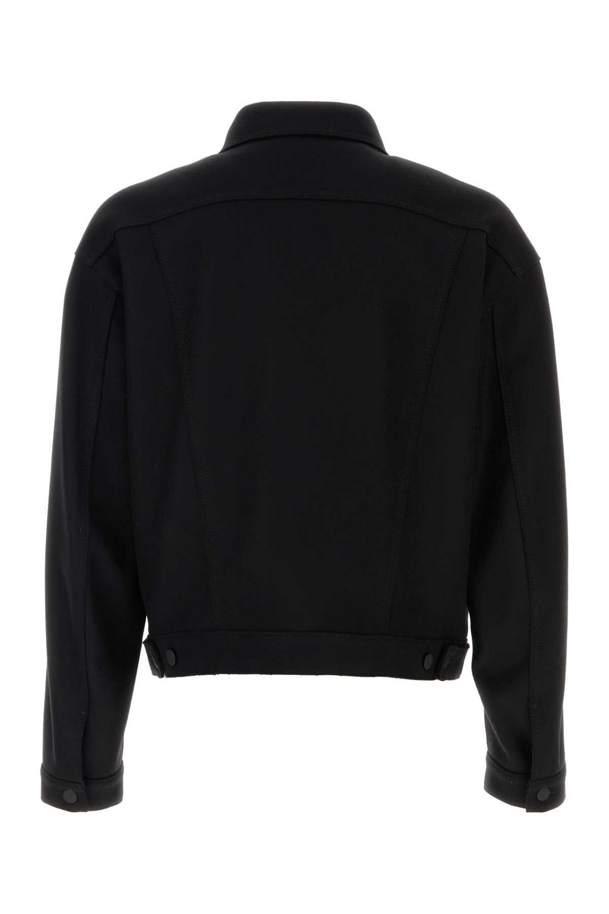Dsquared2 Black Wool Blend Wool Jean Jacket Size US M / EU 48-50 / 2 - 2 Thumbnail