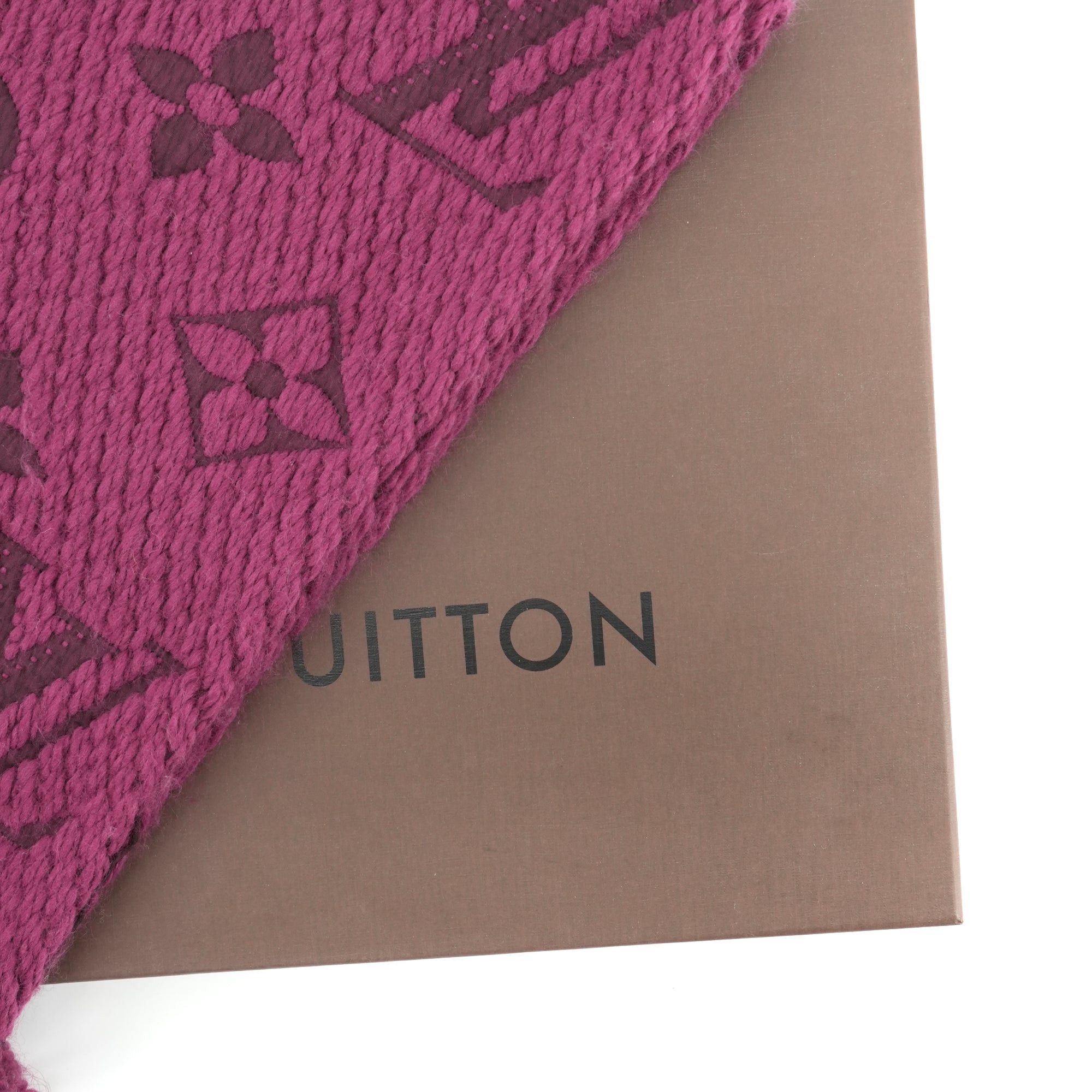 Louis Vuitton LOUIS VUITTON - Louis Vuitton Logomania scarf in purple wool Size ONE SIZE - 5 Thumbnail