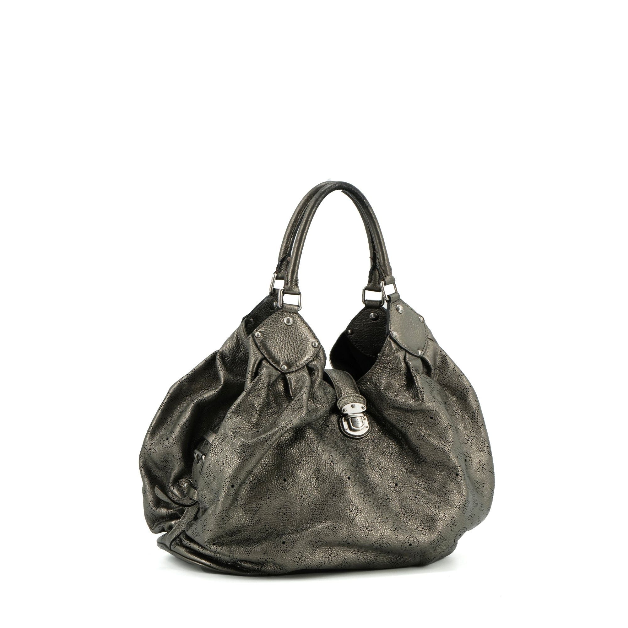 Louis Vuitton LOUIS VUITTON - Louis Vuitton Mahina tote bag in silver grained leather Size ONE SIZE - 2 Thumbnail