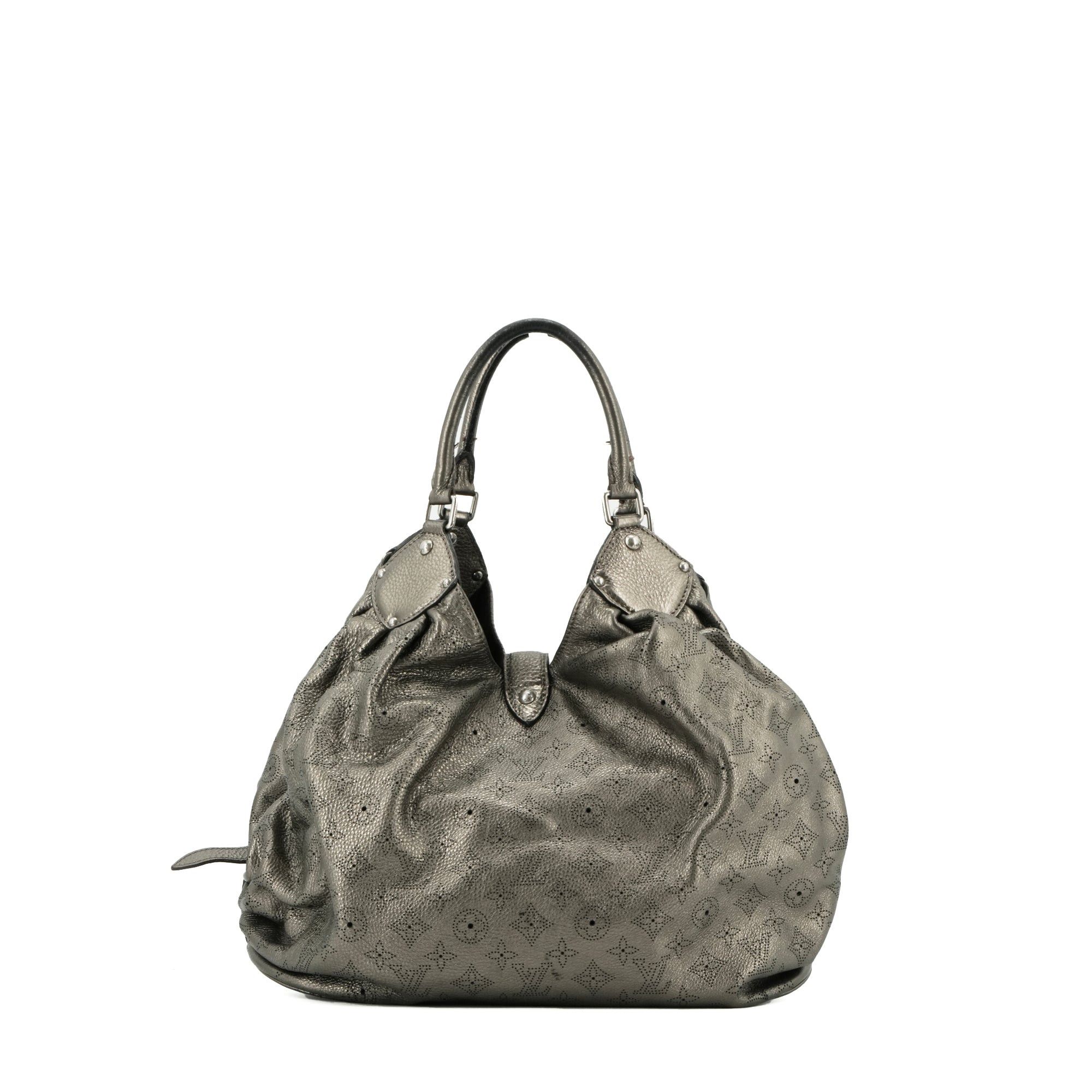 Louis Vuitton LOUIS VUITTON - Louis Vuitton Mahina tote bag in silver grained leather Size ONE SIZE - 3 Thumbnail