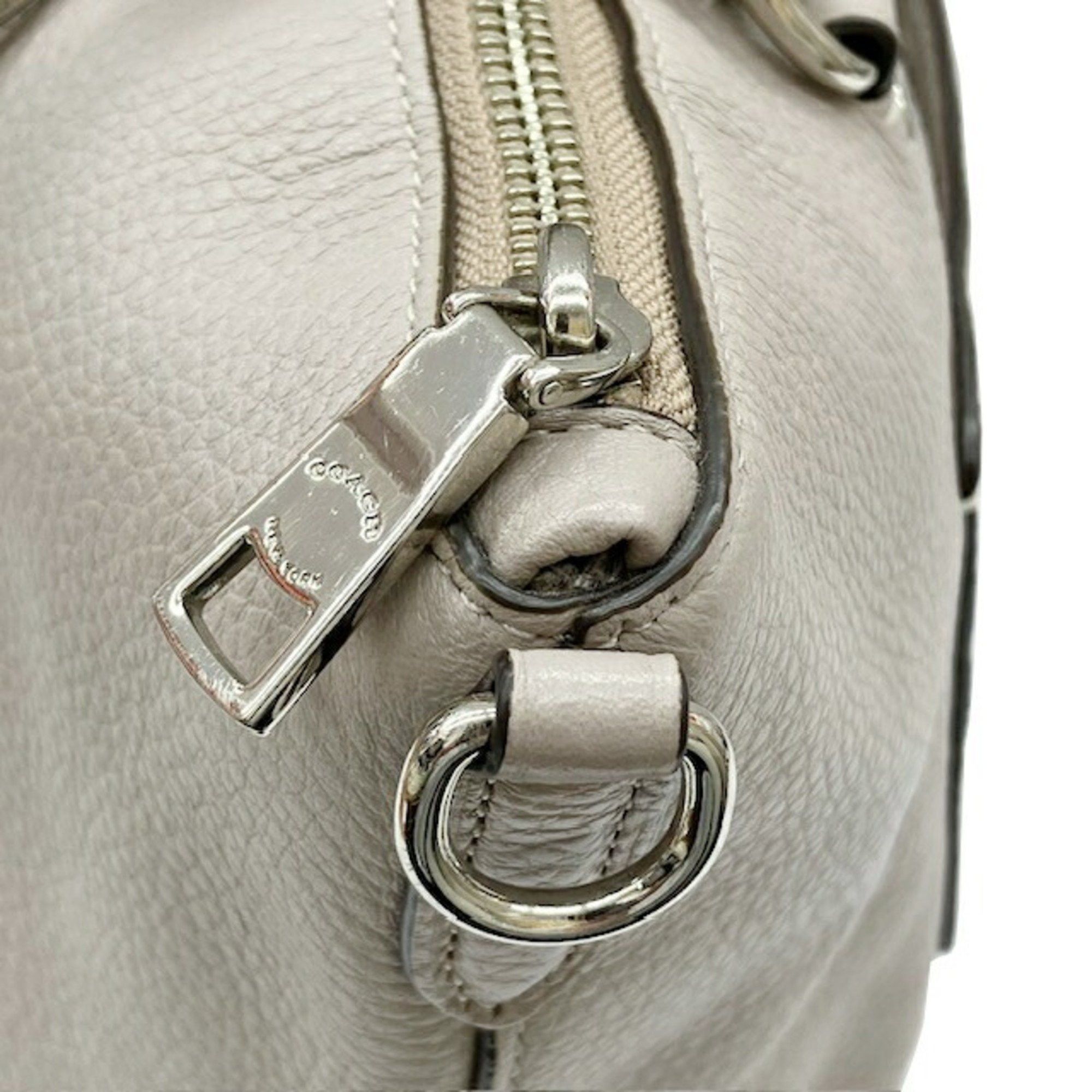 Coach COACH Mini Emma Satchel Bag F31466 Grey Leather Handbag Shoulder for Women Size ONE SIZE - 12 Thumbnail
