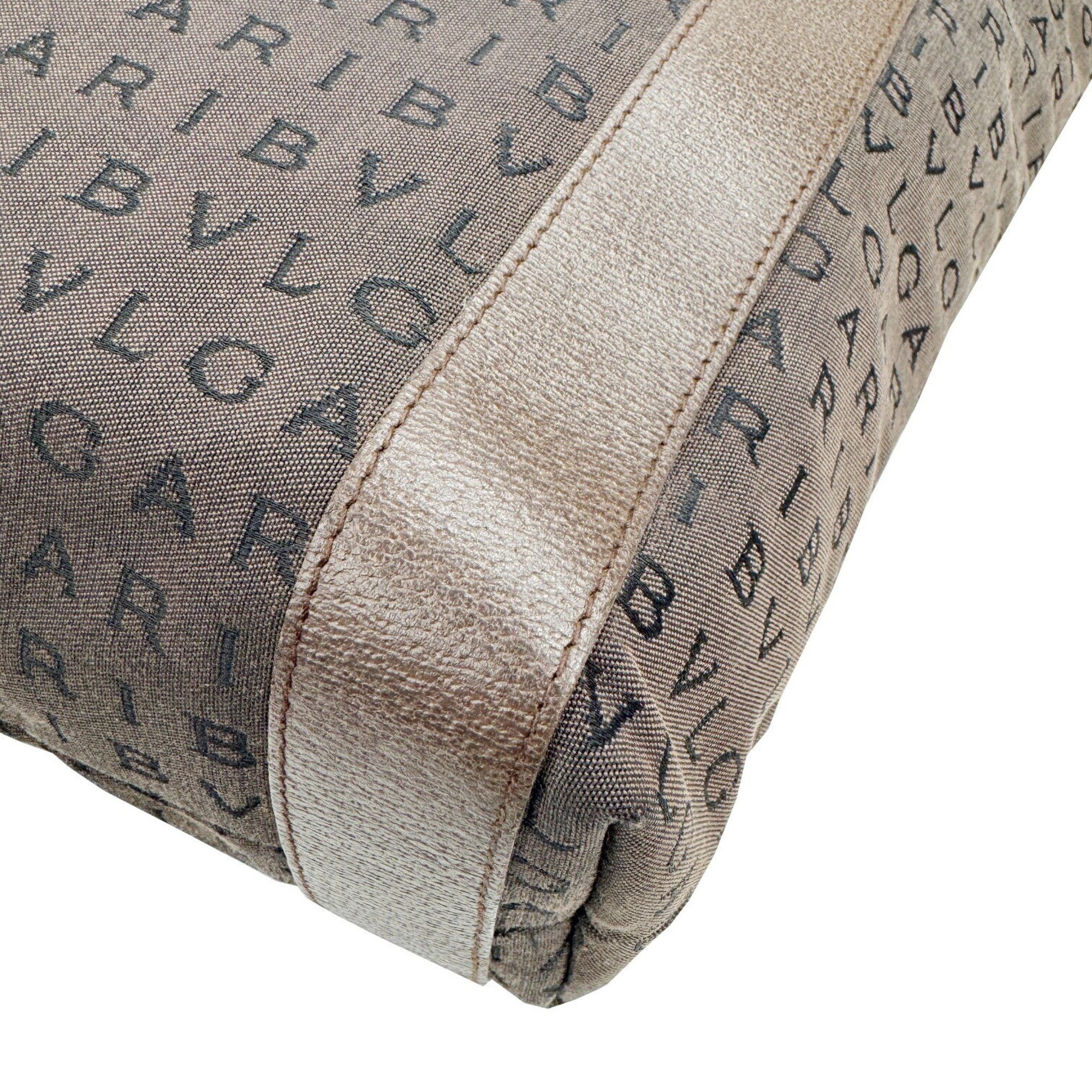 Bvlgari Bvlgari Mania Tote Bag Brown Canvas Leather Women's Size ONE SIZE - 5 Thumbnail