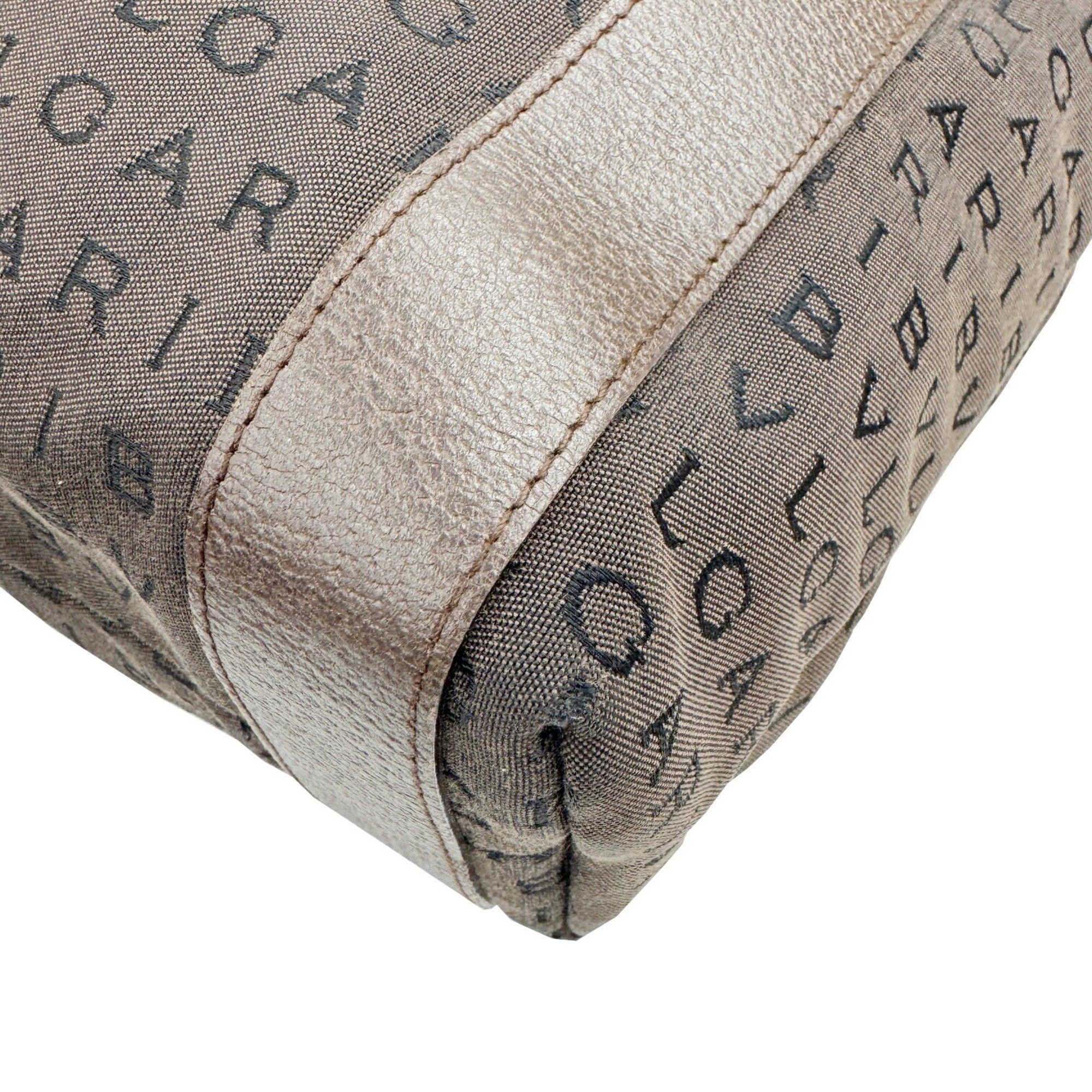 Bvlgari Bvlgari Mania Tote Bag Brown Canvas Leather Women's Size ONE SIZE - 7 Thumbnail