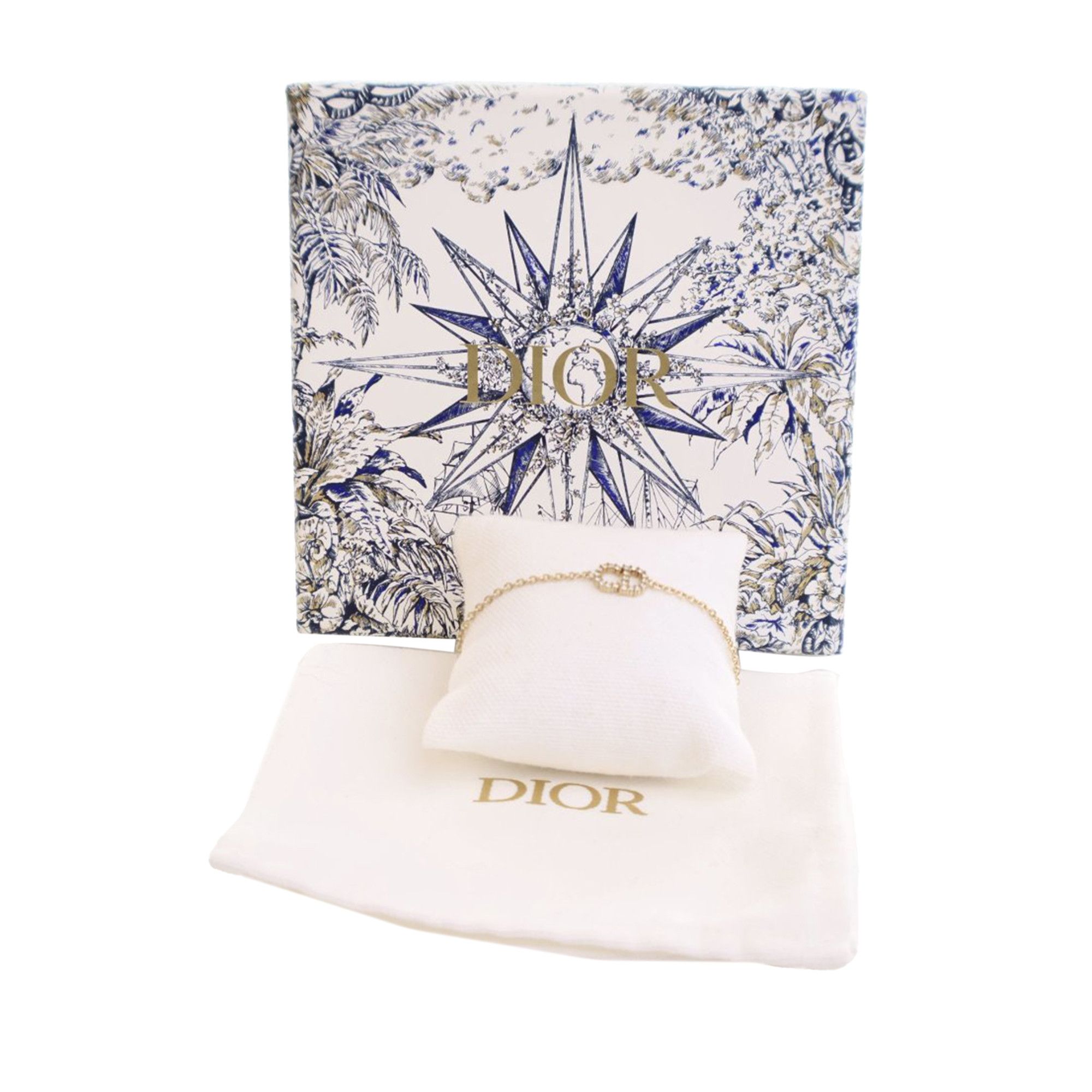 Dior Dior Gold Plated Crystal Petit CD Bracelet Size ONE SIZE - 4 Thumbnail