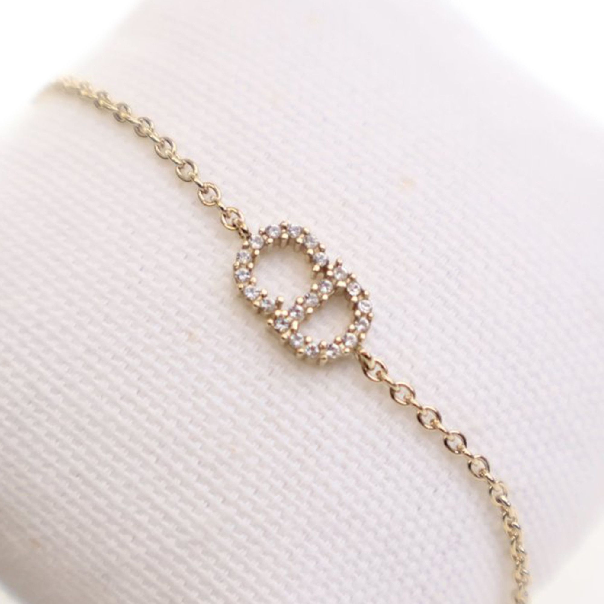 Dior Dior Gold Plated Crystal Petit CD Bracelet Size ONE SIZE - 2 Thumbnail