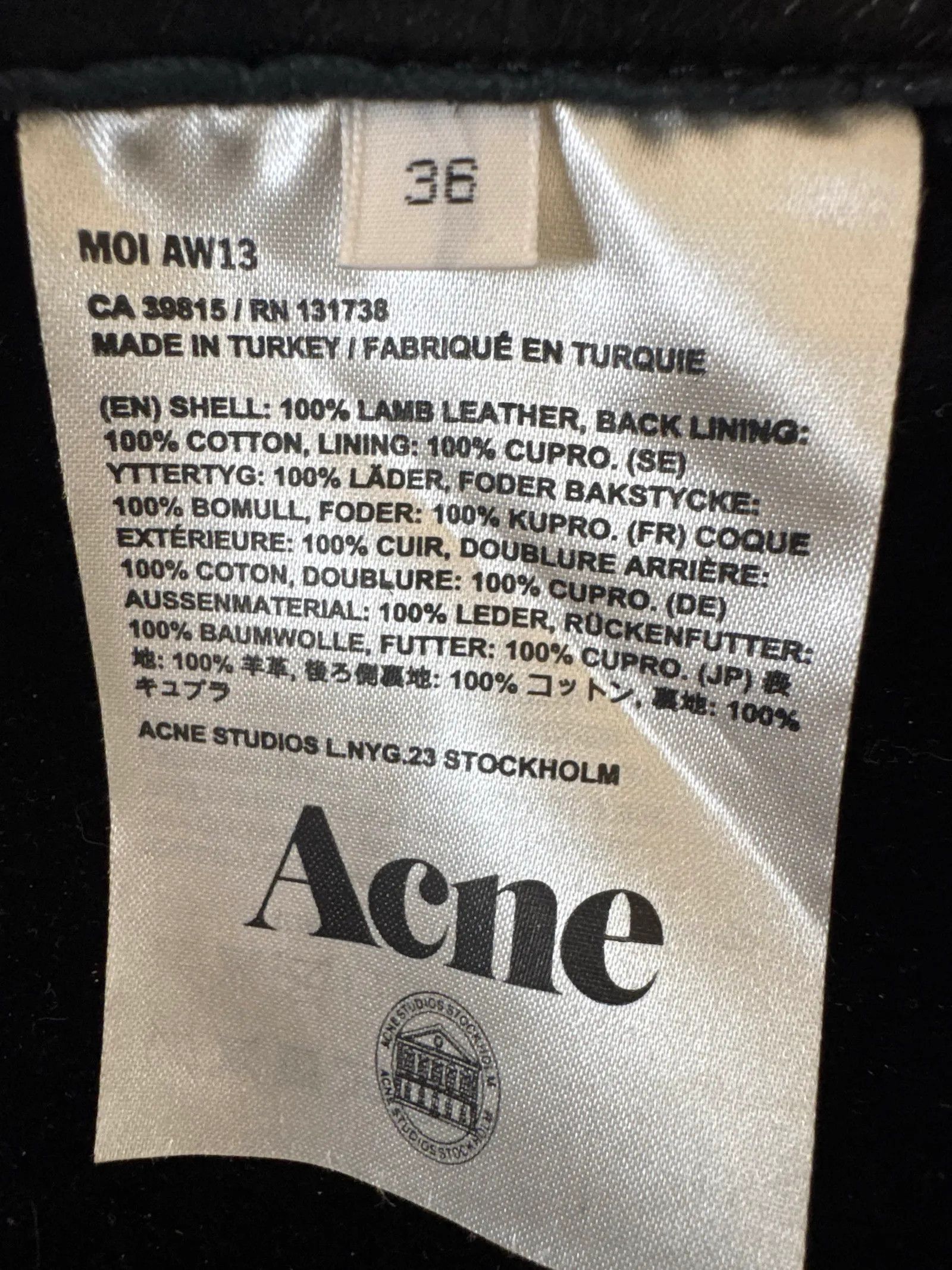 Acne Studios Acne Studios Leather Jacket Size XS / US 0-2 / IT 36-38 - 3 Thumbnail
