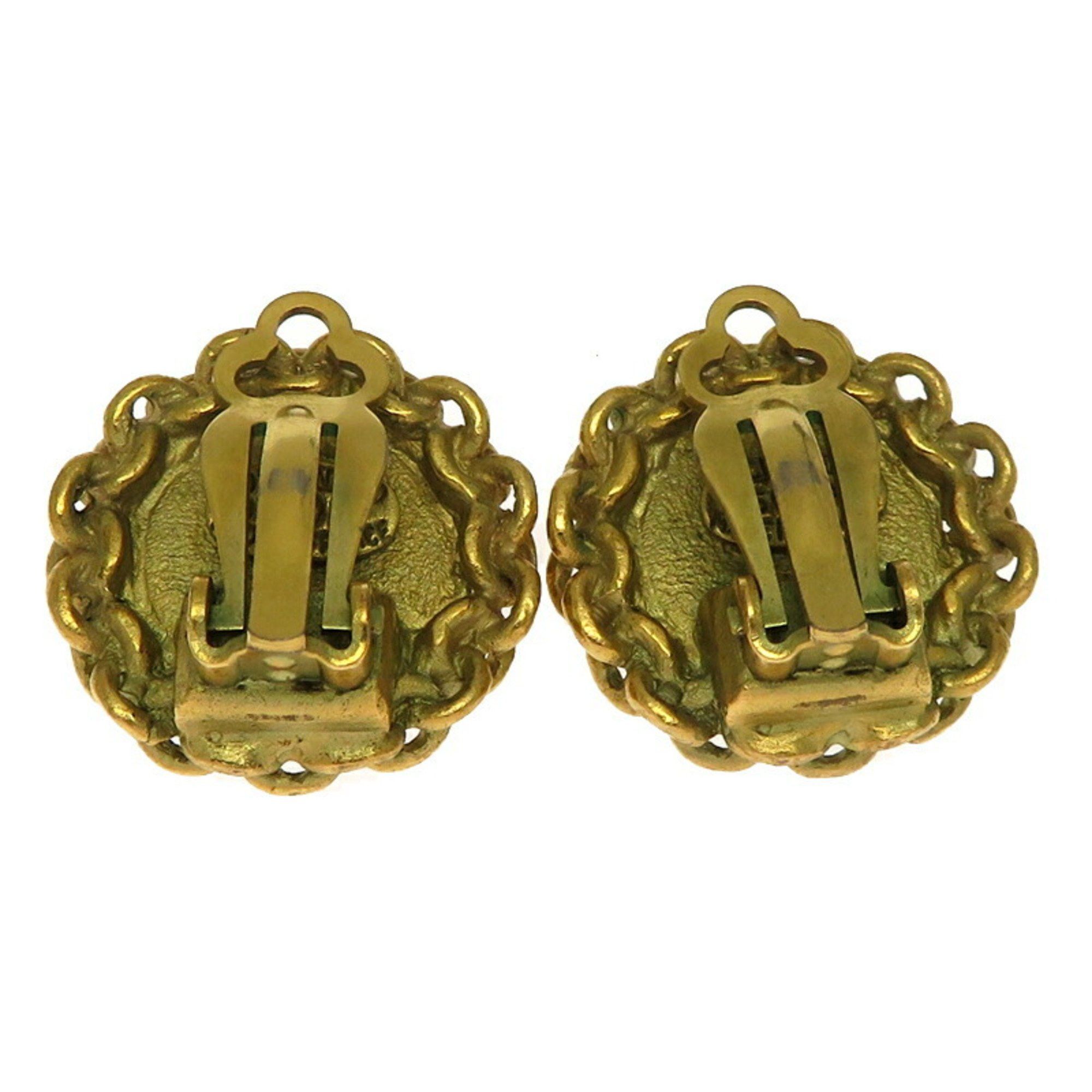 Chanel Chanel Round Coco Sunbeam Women's Earrings GP Size ONE SIZE - 3 Thumbnail