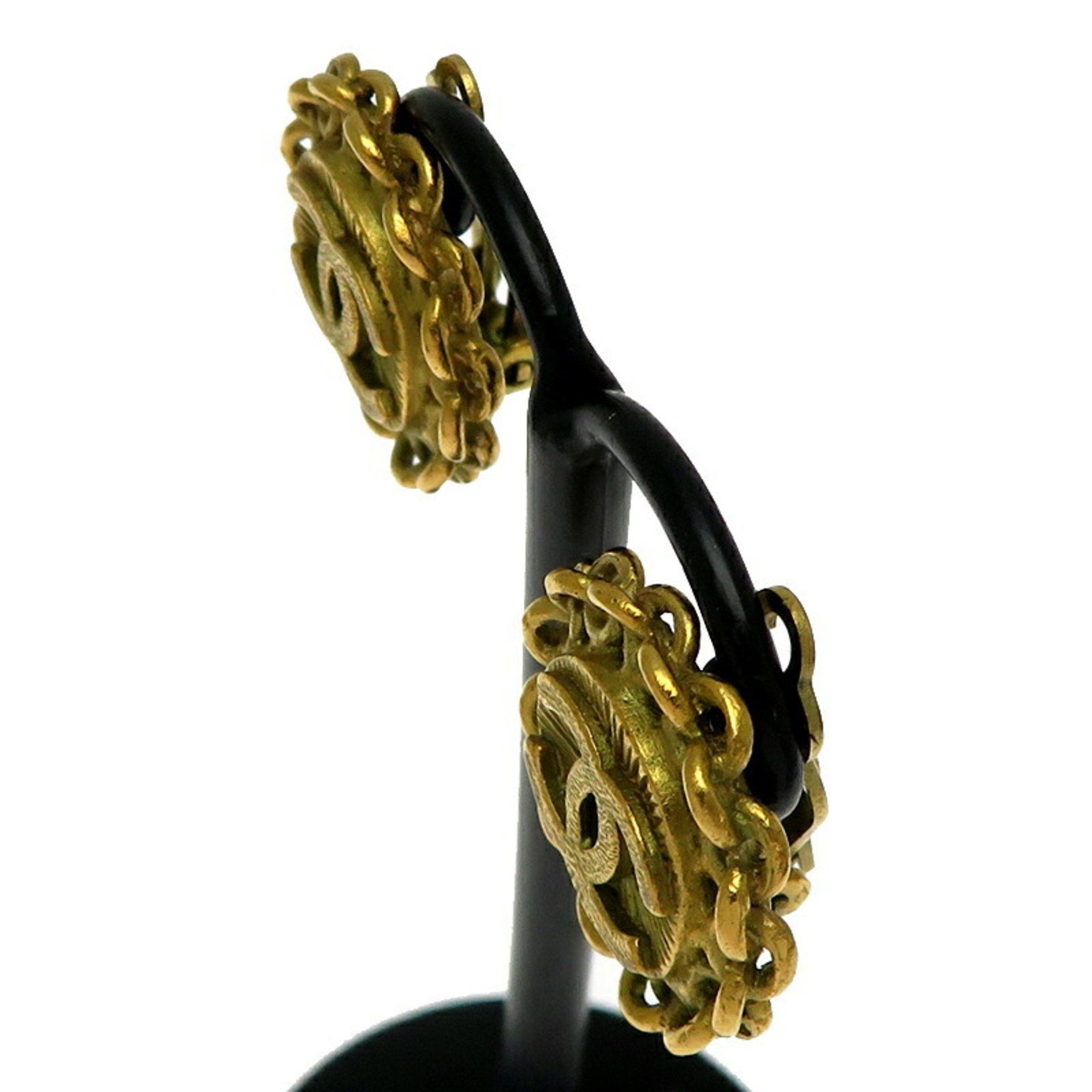 Chanel Chanel Round Coco Sunbeam Women's Earrings GP Size ONE SIZE - 2 Thumbnail